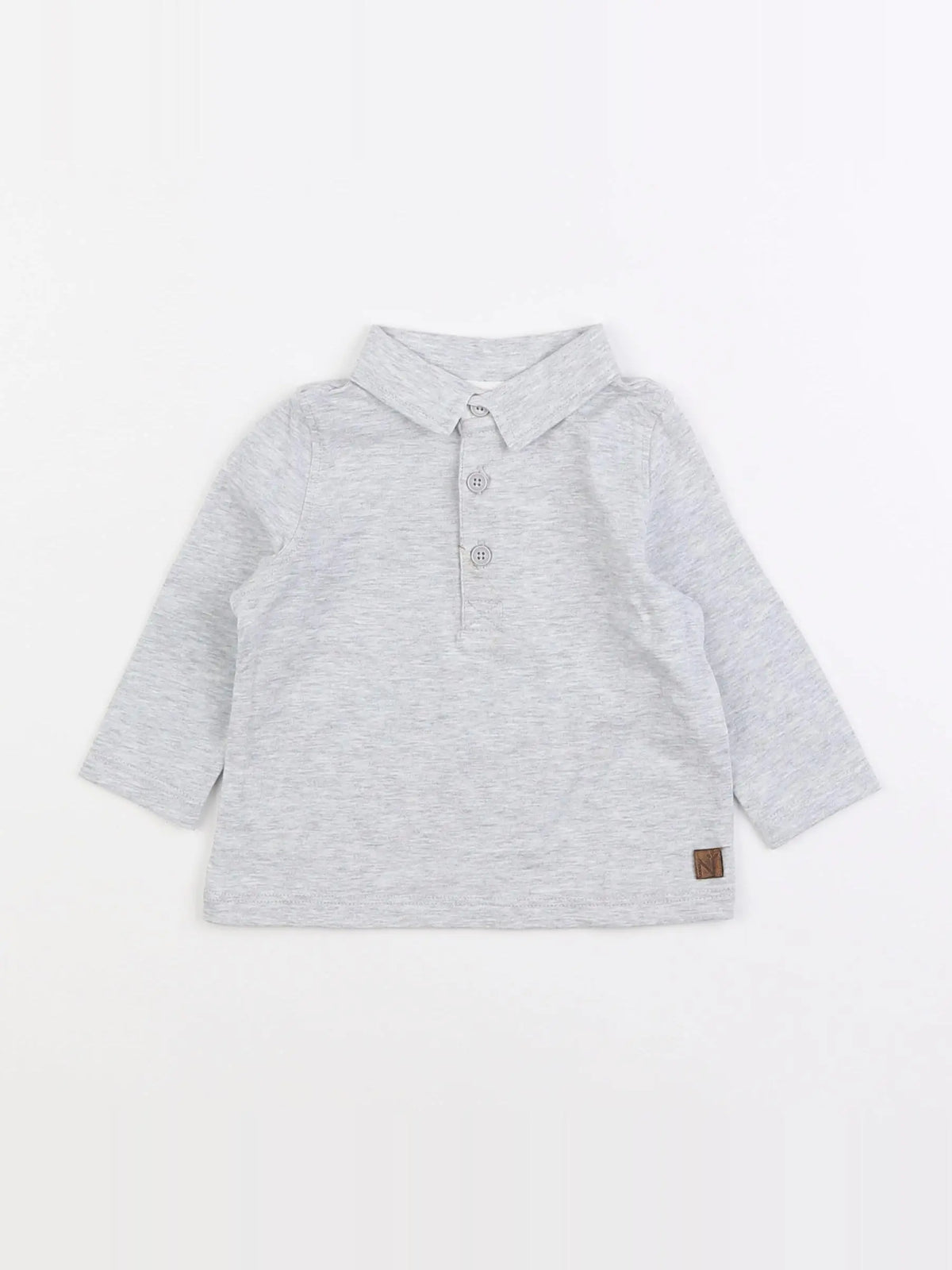 Natalys - polo gris - 6 mois