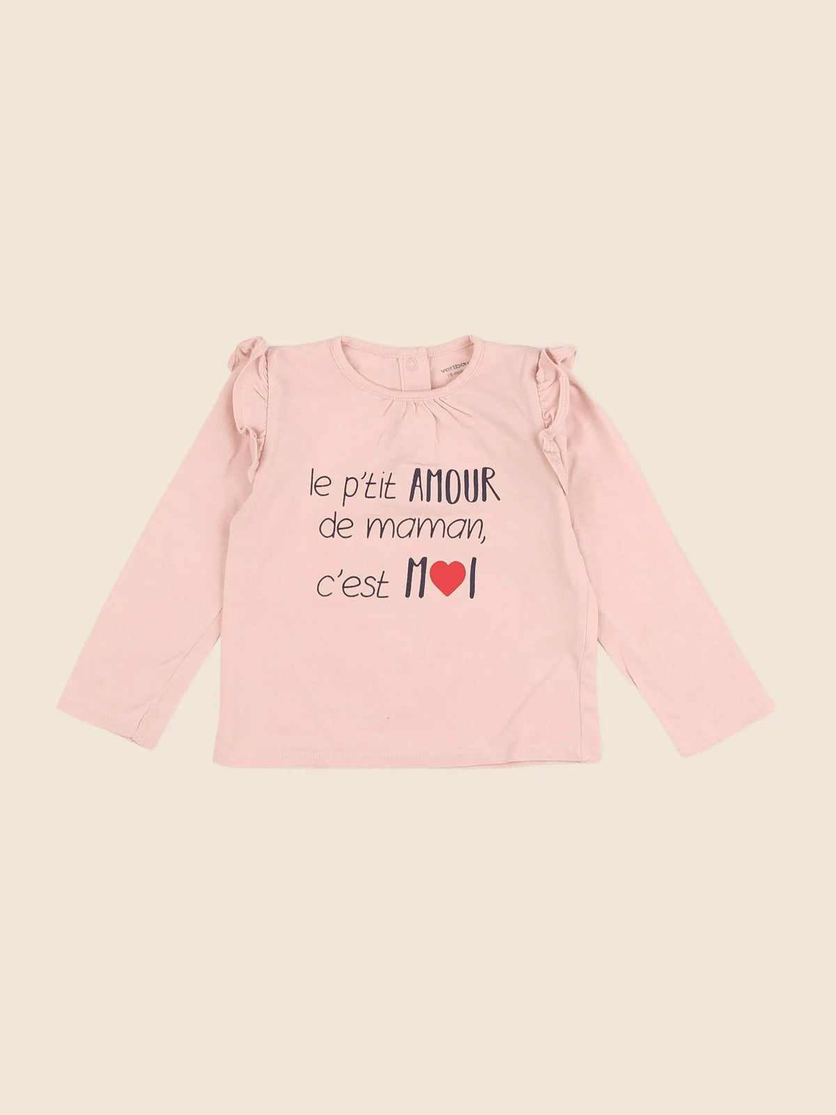 Vertbaudet - tee-shirt rose - 18 mois