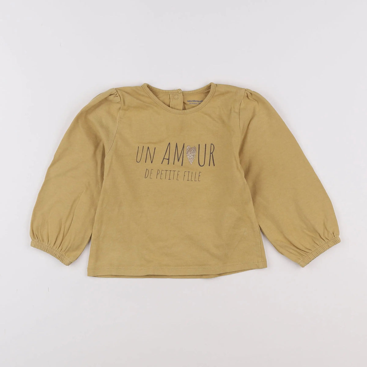 Vertbaudet - tee-shirt jaune - 2 ans