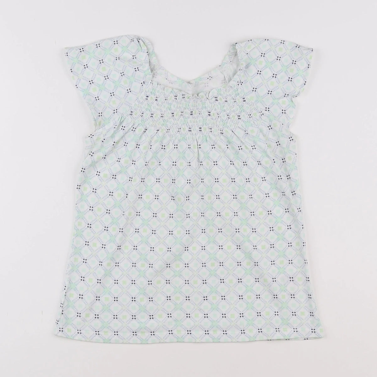 Vertbaudet - tee-shirt bleu, vert - 8 ans