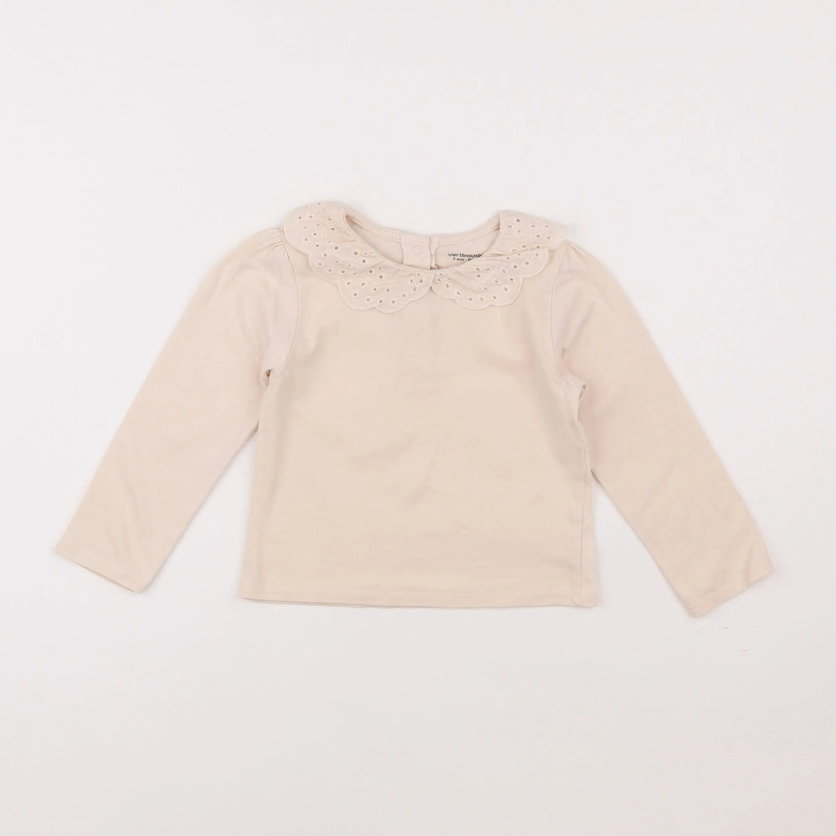 Vertbaudet - tee-shirt beige - 2 ans