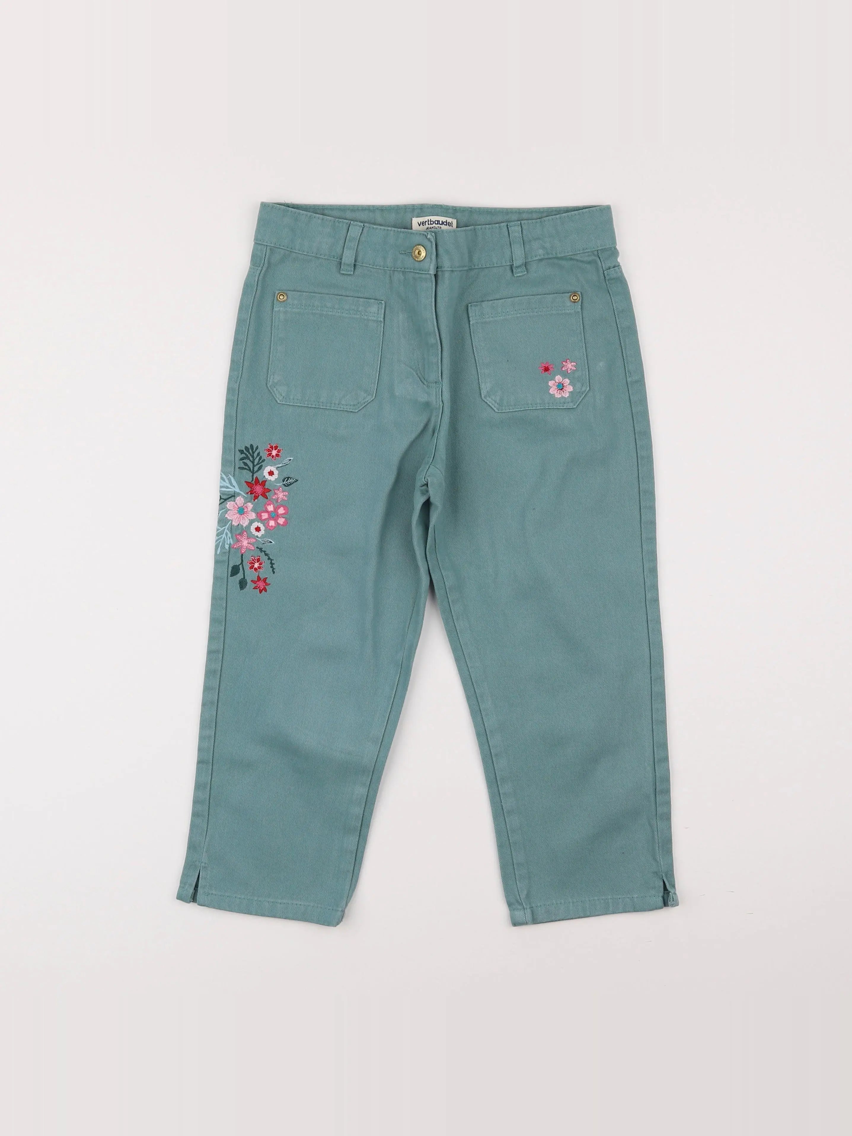 Vertbaudet - pantacourt vert - 9 ans