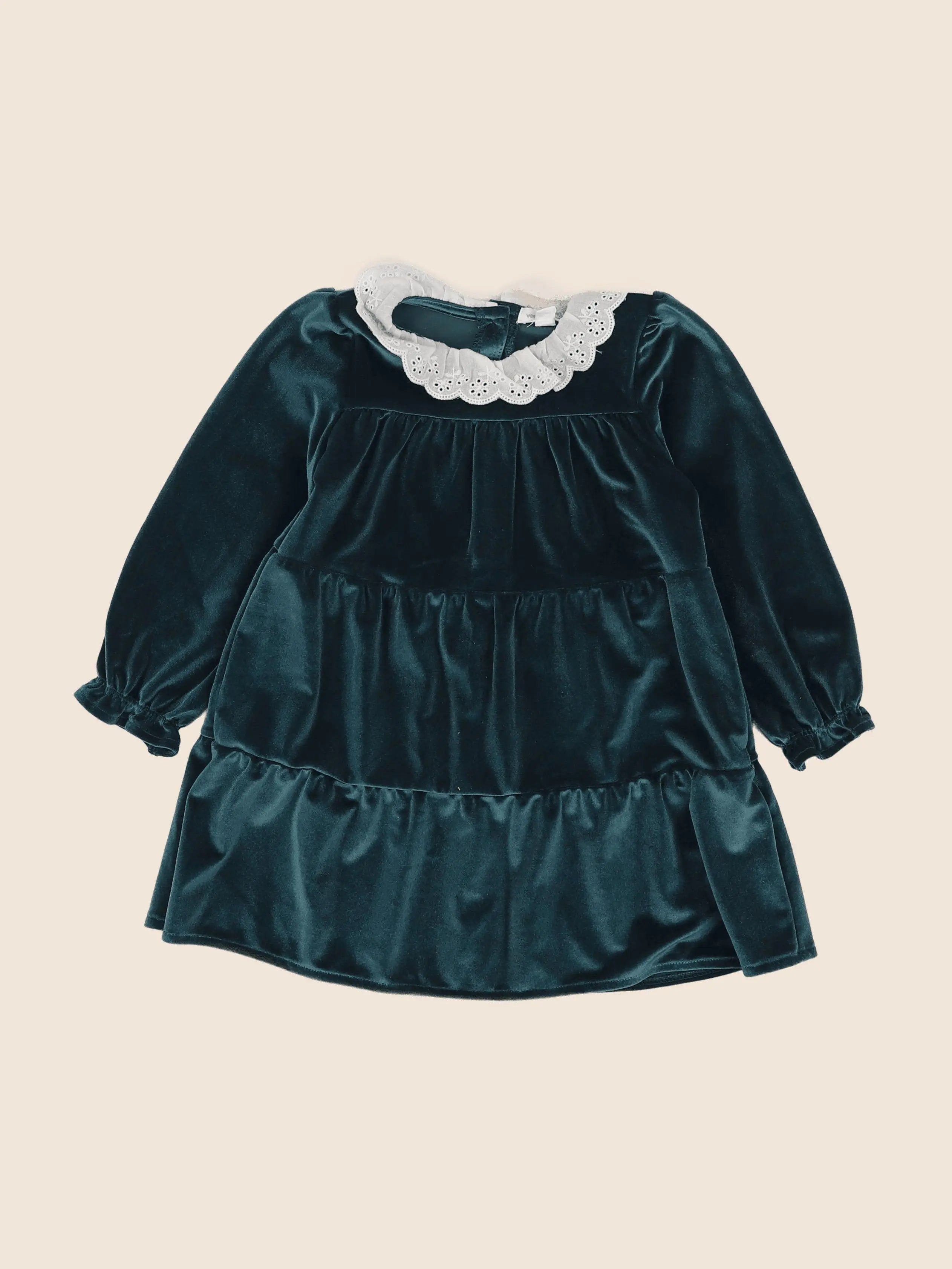 Vertbaudet - robe vert - 2 ans