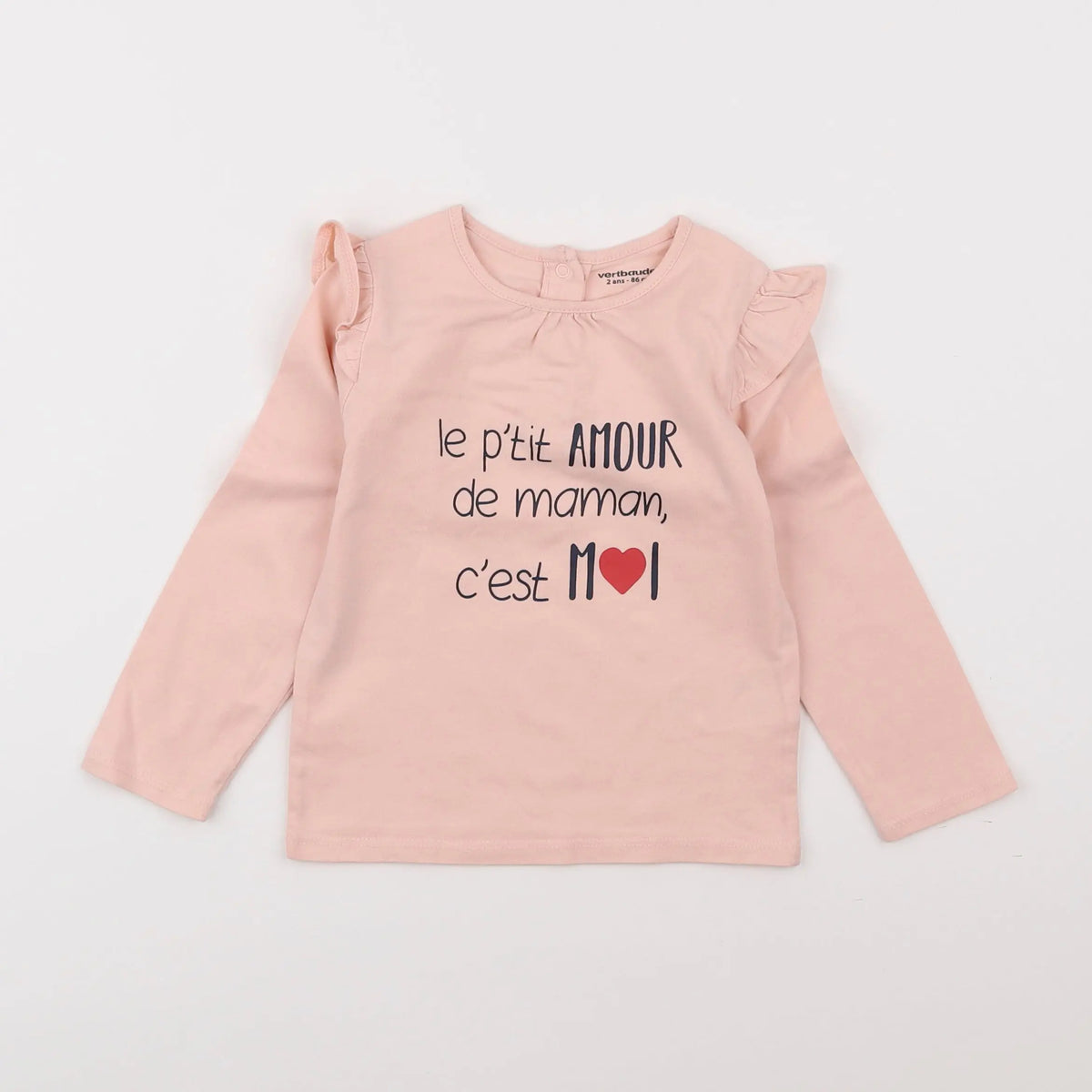 Vertbaudet - tee-shirt rose - 2 ans