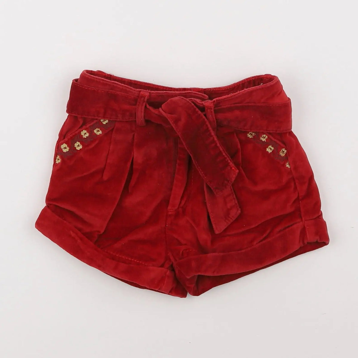 Vertbaudet - short rouge - 3 ans