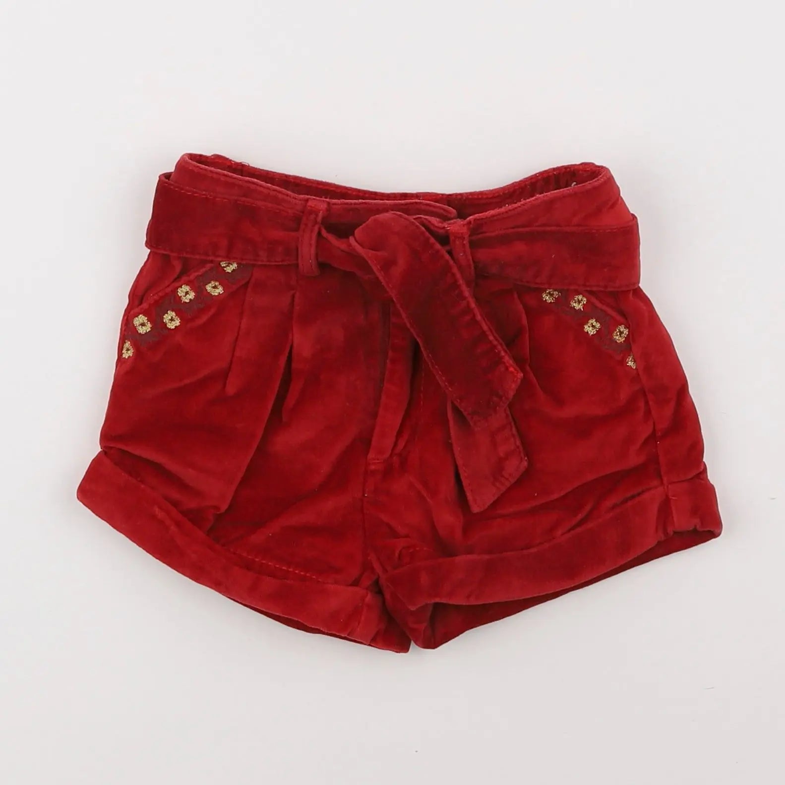 Vertbaudet - short rouge - 3 ans