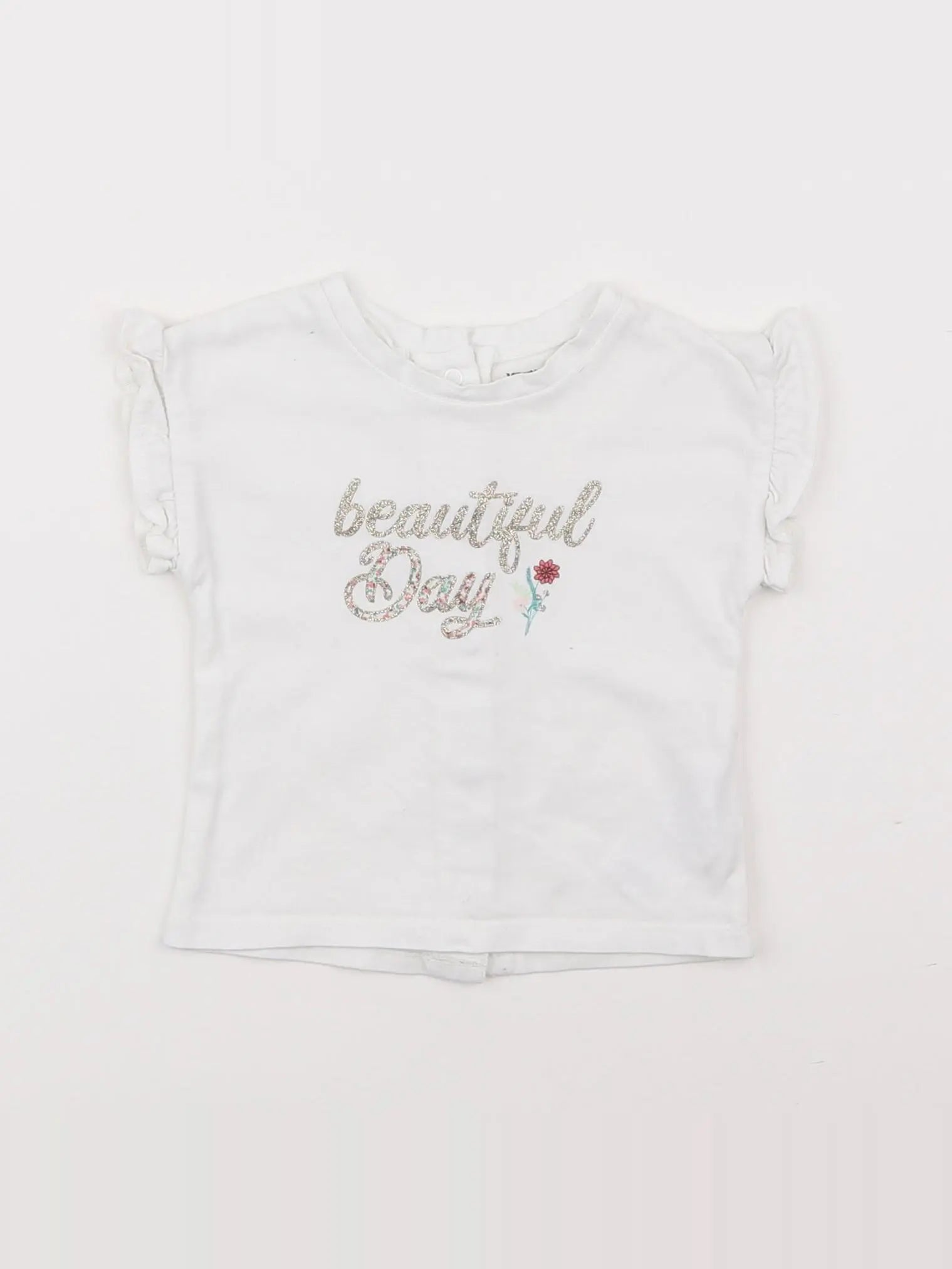 Vertbaudet - tee-shirt blanc - 3 mois