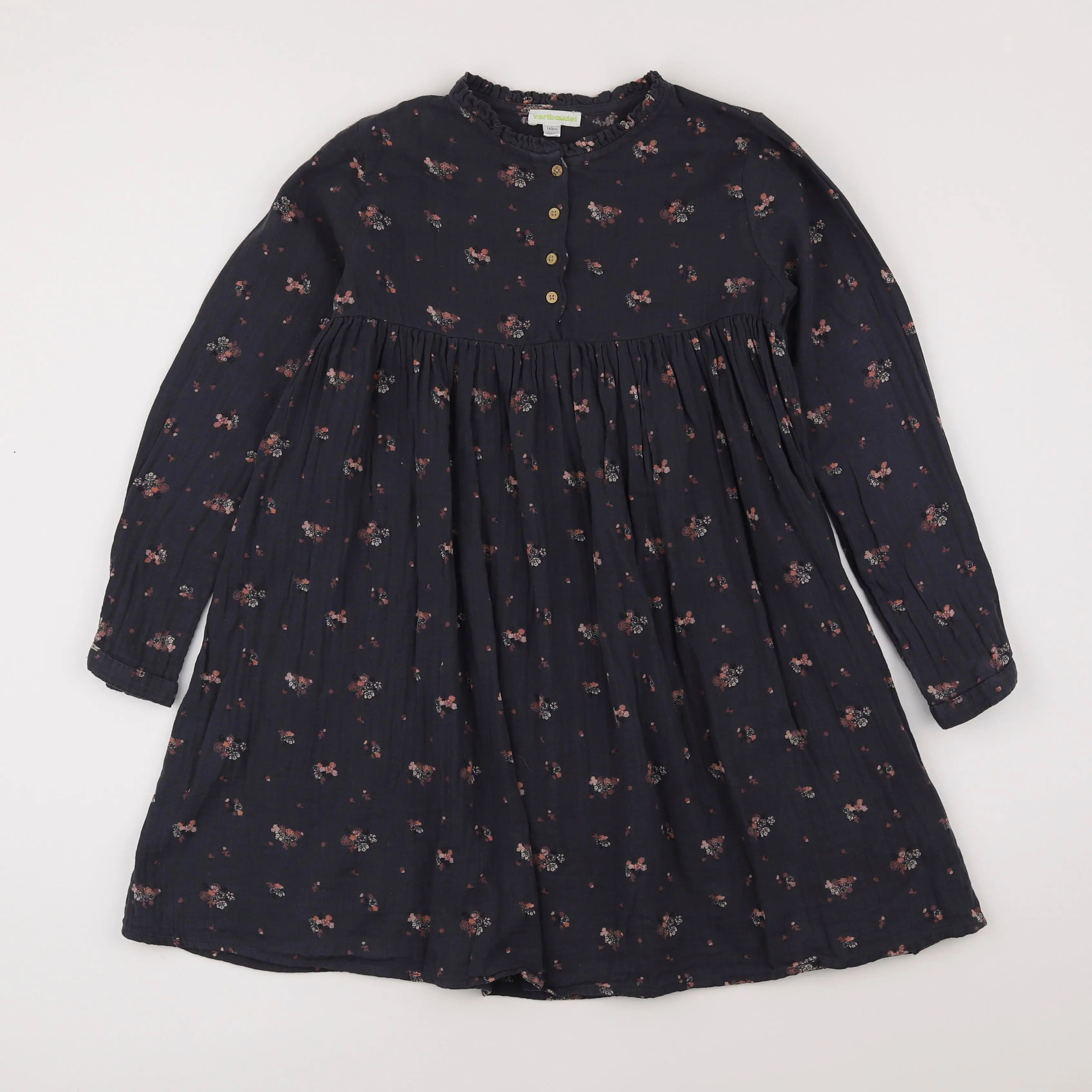 Vertbaudet - robe gris - 10 ans