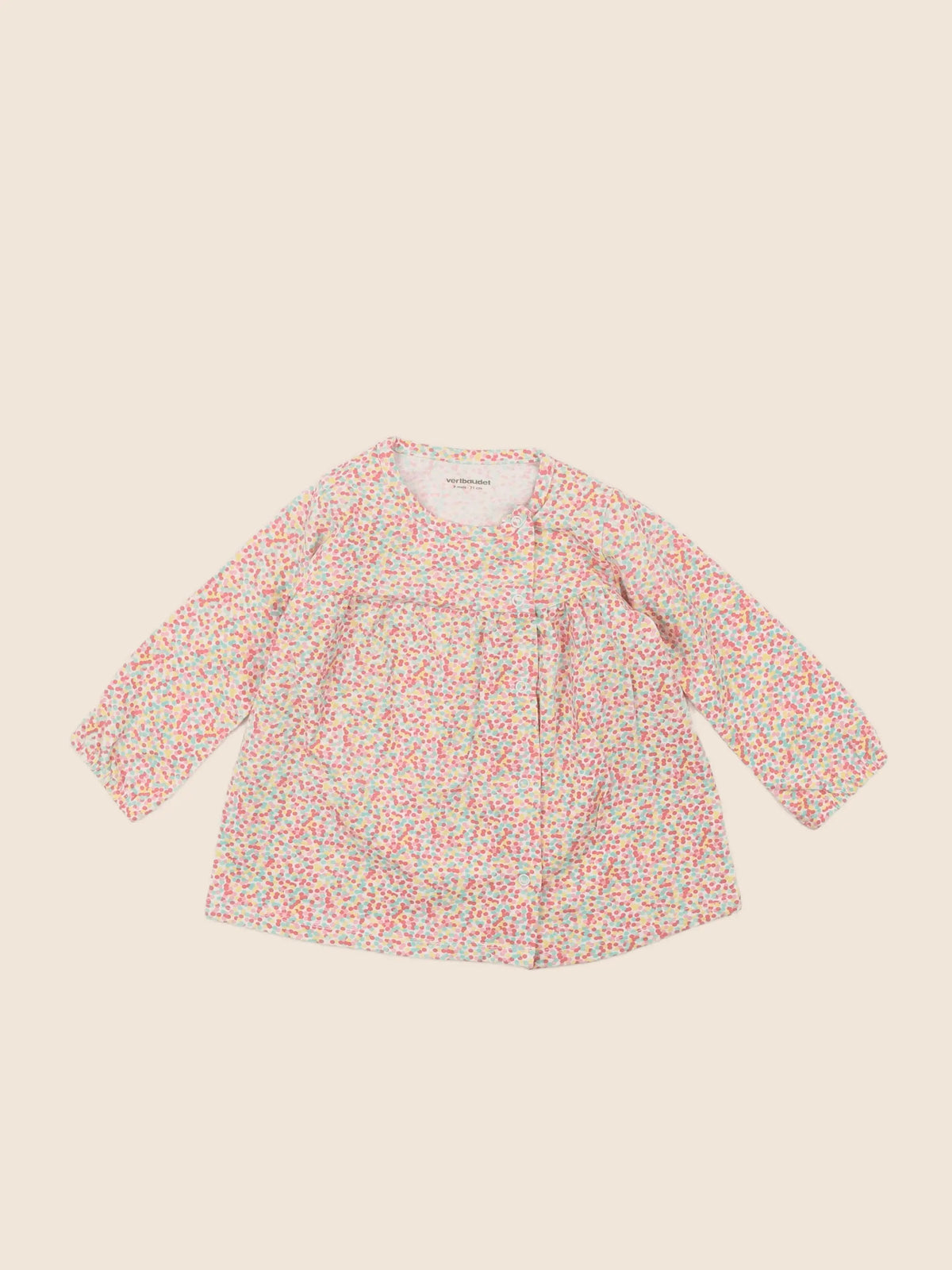 Vertbaudet - robe multicolore - 9 mois