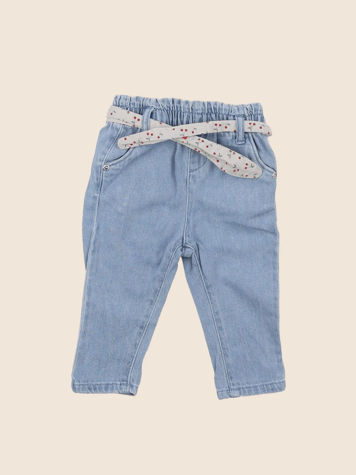 Vertbaudet - jegging bleu - 6 mois