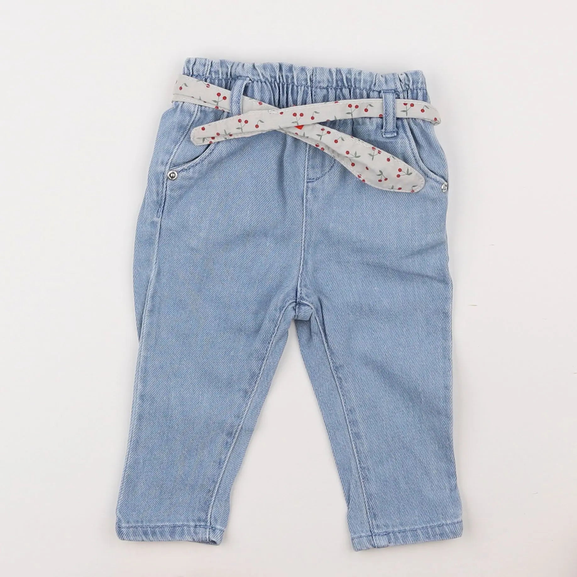 Vertbaudet - jegging bleu - 6 mois