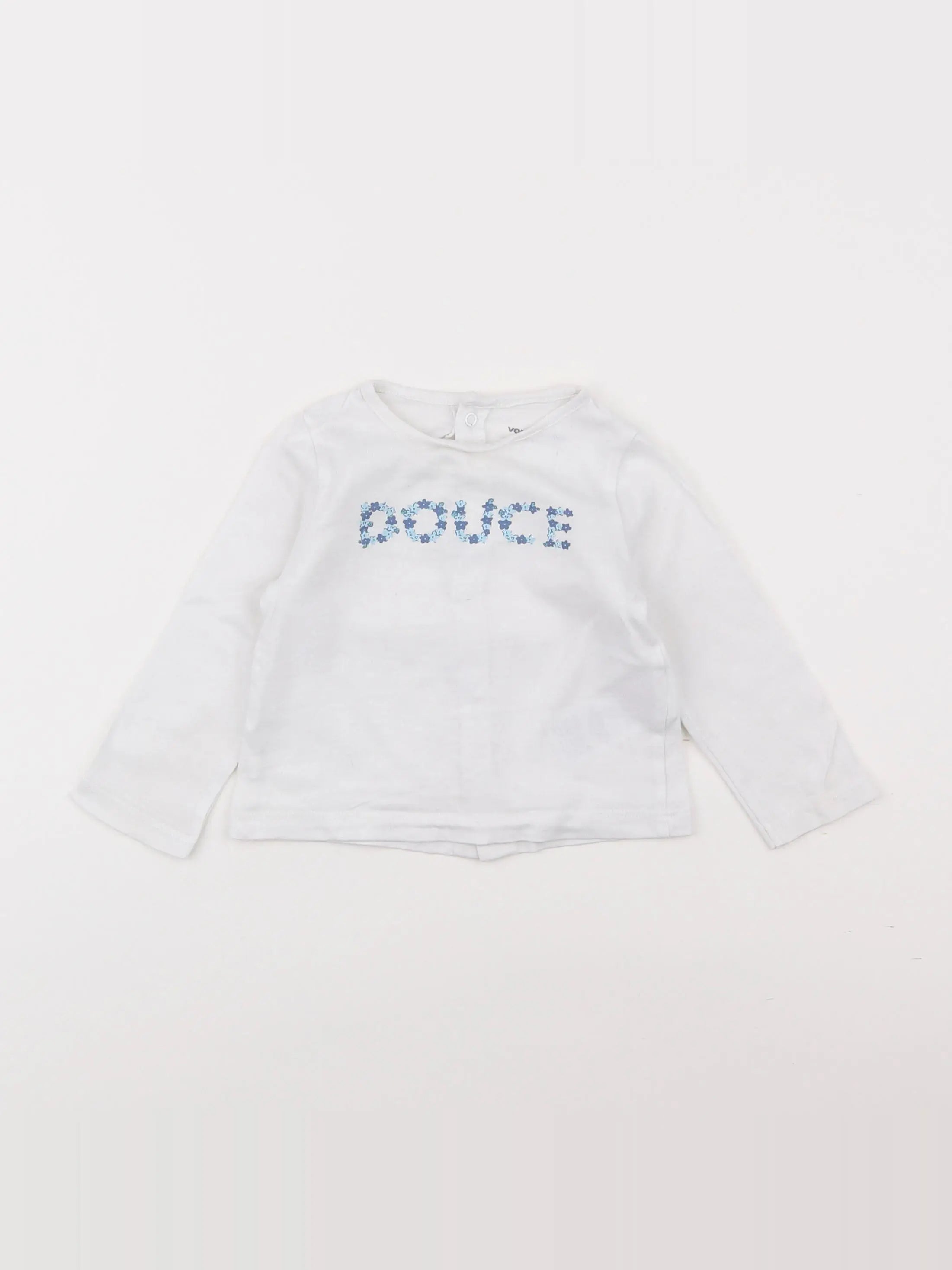 Vertbaudet - tee-shirt blanc - 6 mois