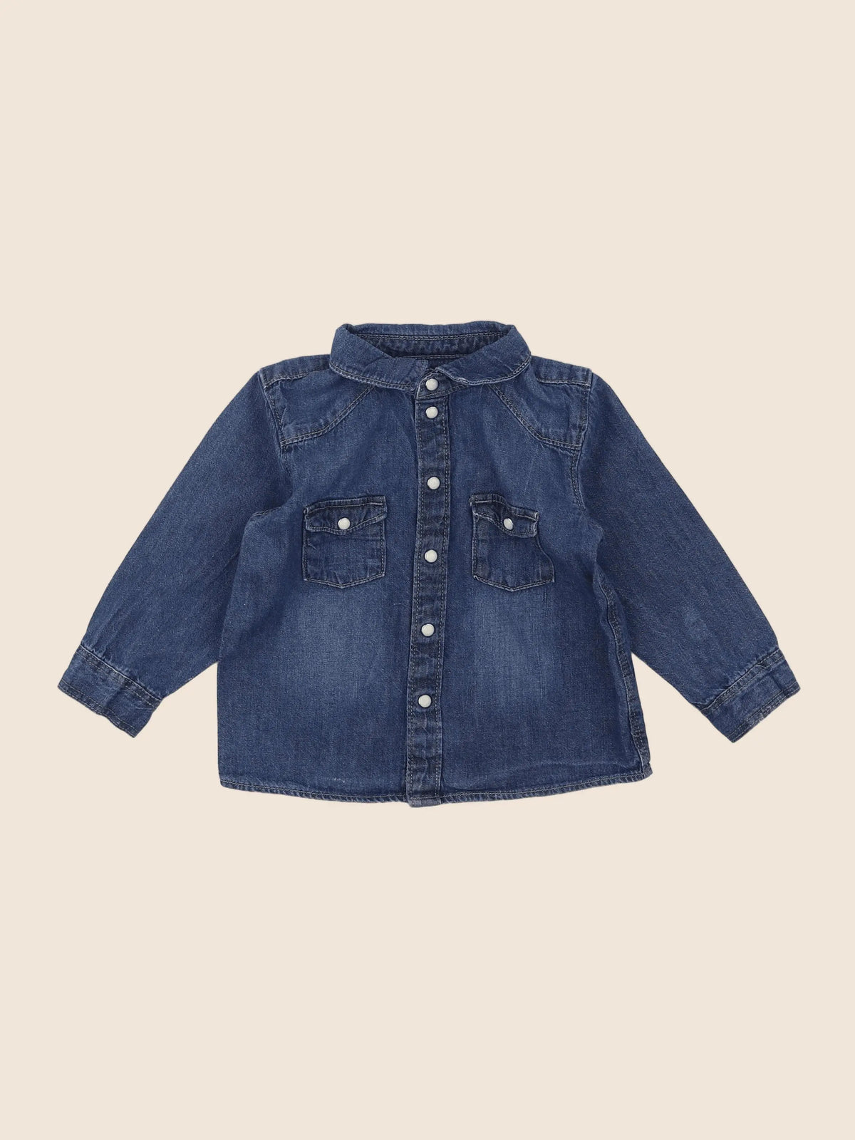 H&M - chemise bleu - 9/12 mois