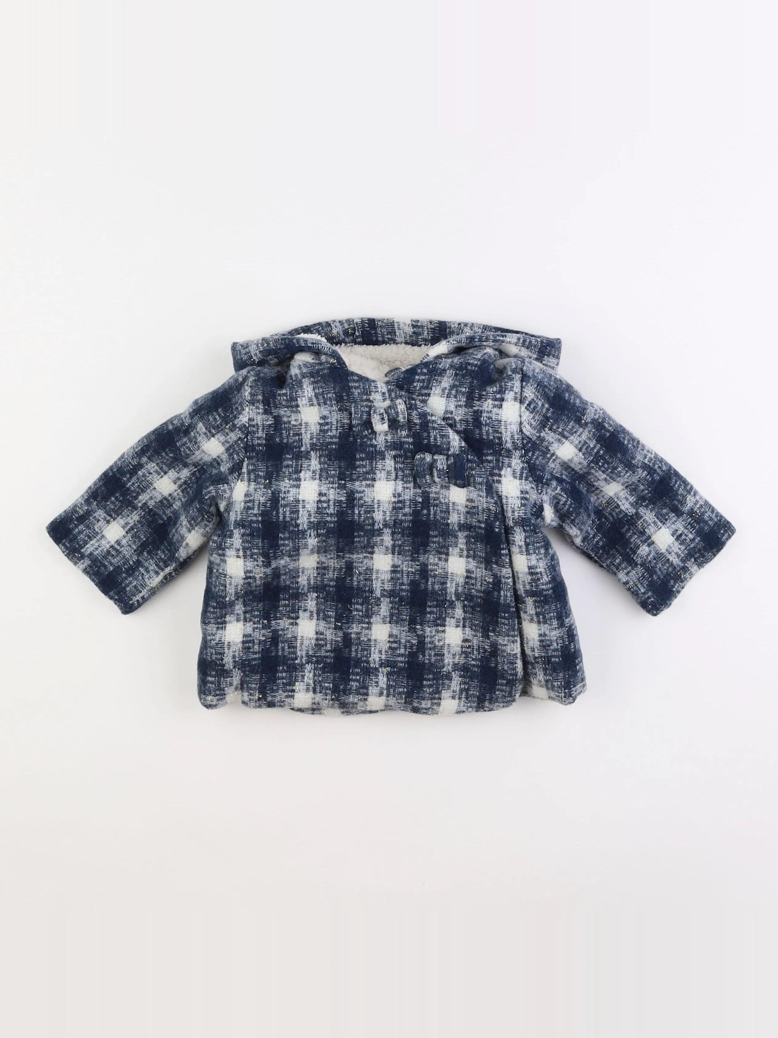 Vertbaudet - manteau bleu - 12 mois