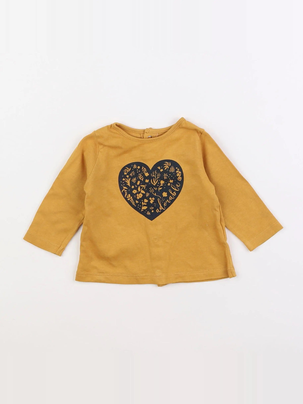 Vertbaudet - tee-shirt jaune - 3 mois