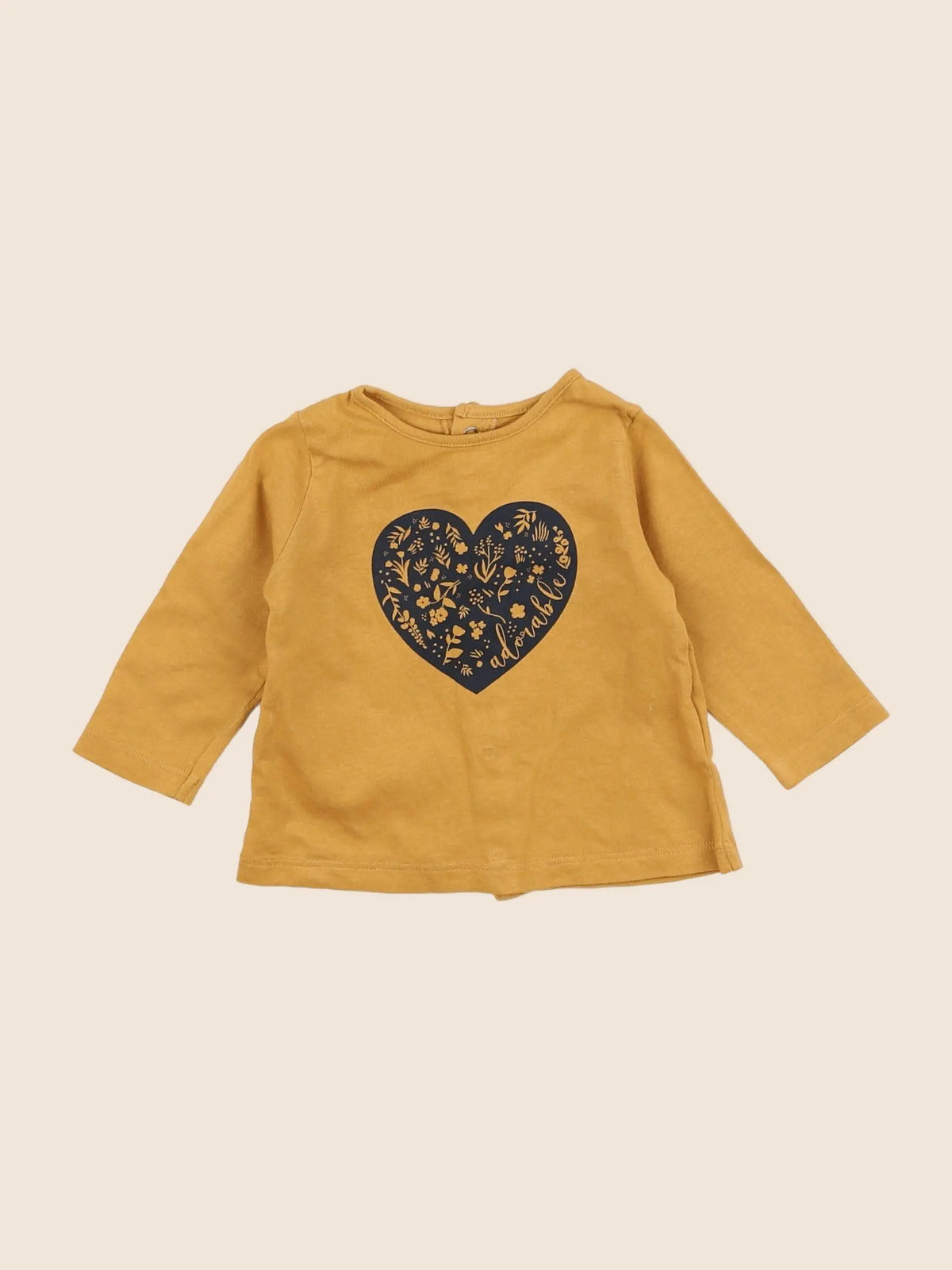 Vertbaudet - tee-shirt jaune - 3 mois