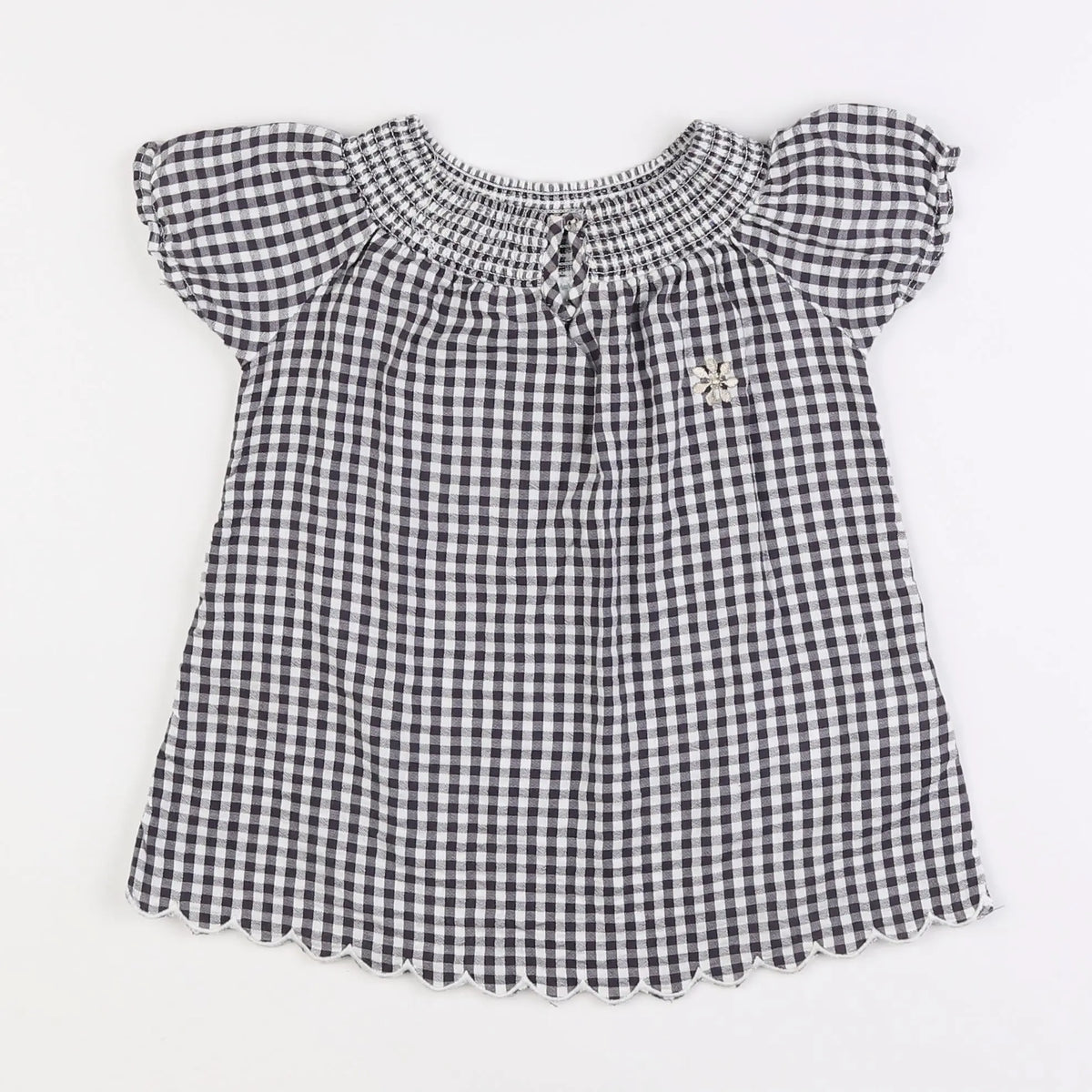 Vertbaudet - blouse noir, blanc - 12 mois