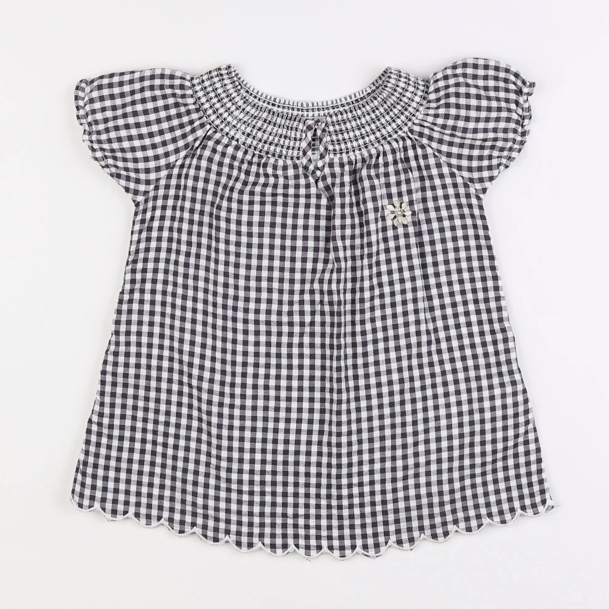 Vertbaudet - blouse noir, blanc - 12 mois