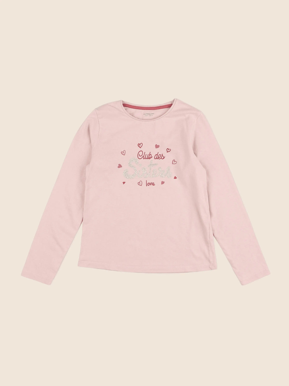 Vertbaudet - tee-shirt rose - 8 ans
