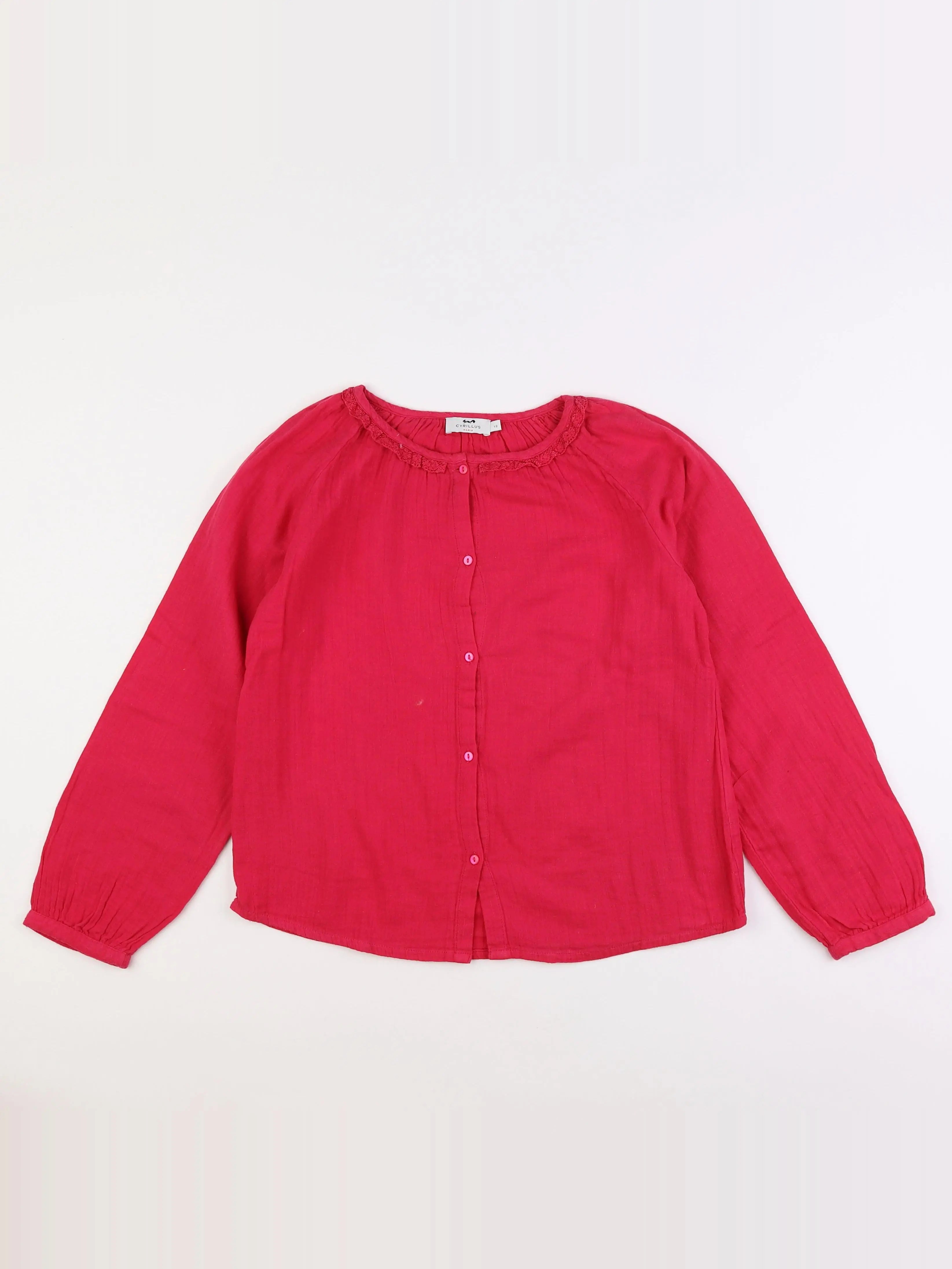 Cyrillus - blouse rose - 12 ans