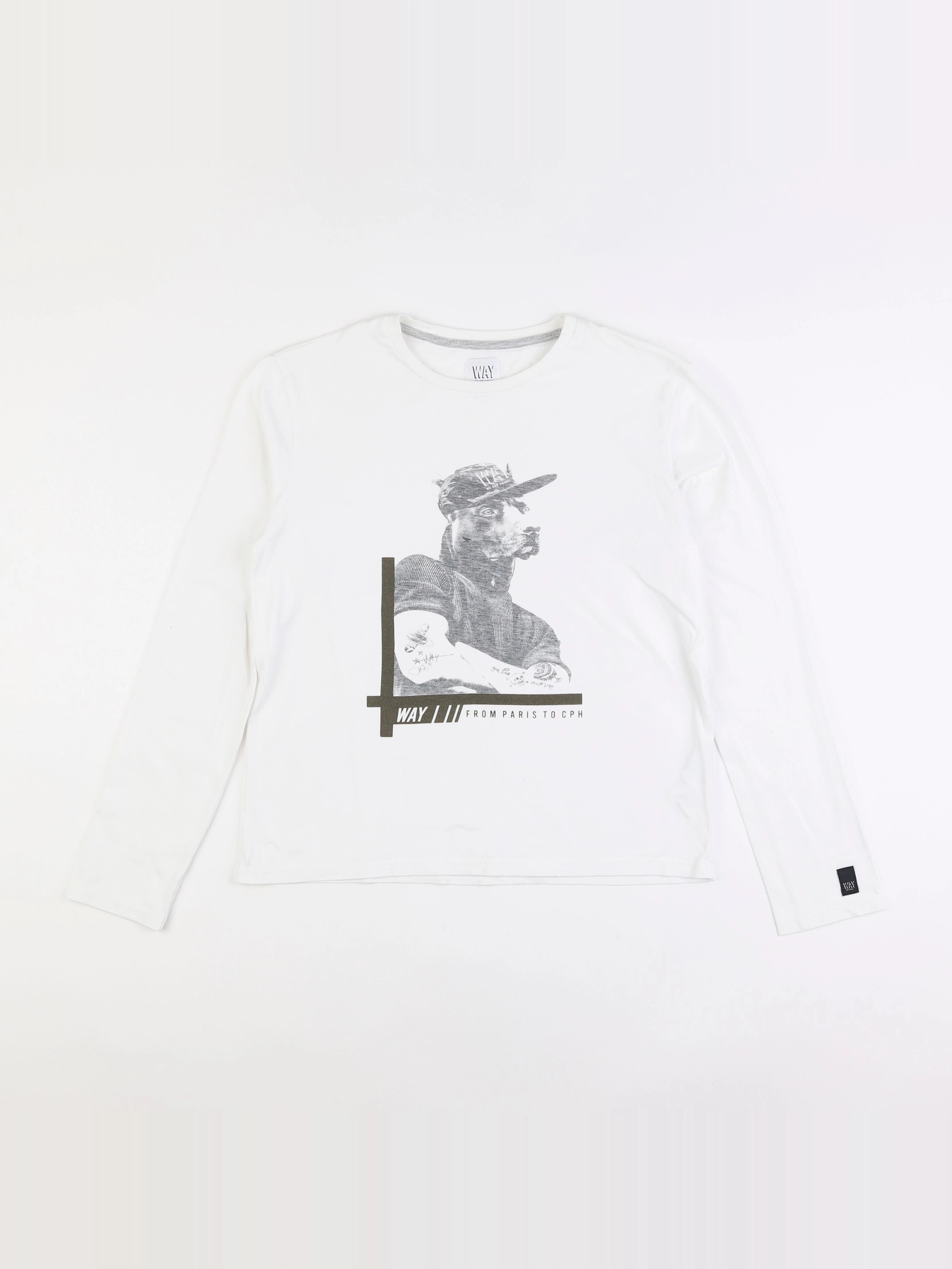 IKKS - tee-shirt blanc - 14 ans