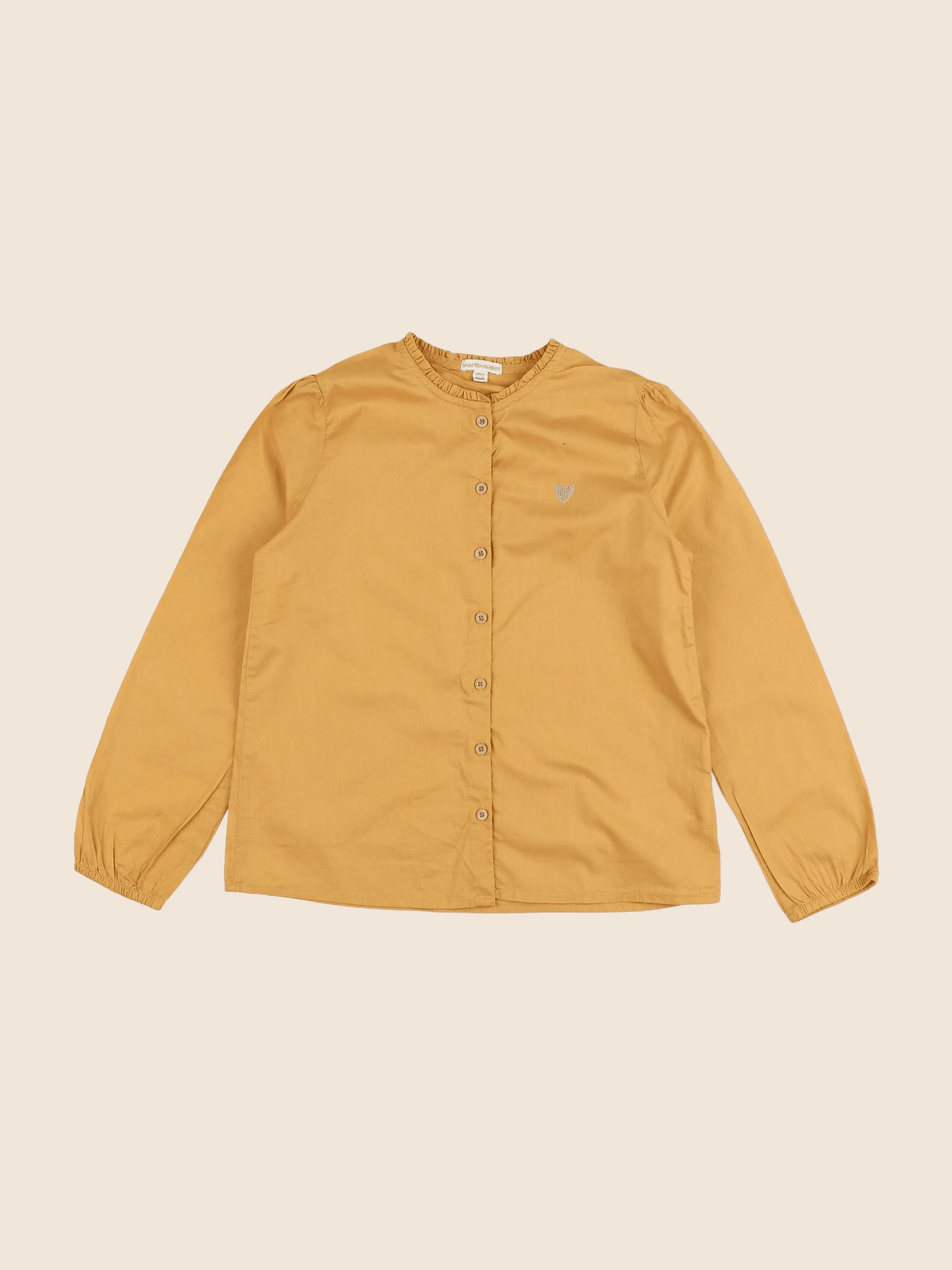 Vertbaudet - chemise jaune - 10 ans
