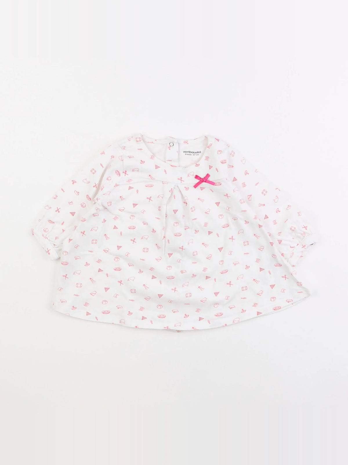 Vertbaudet - robe blanc - 6 mois
