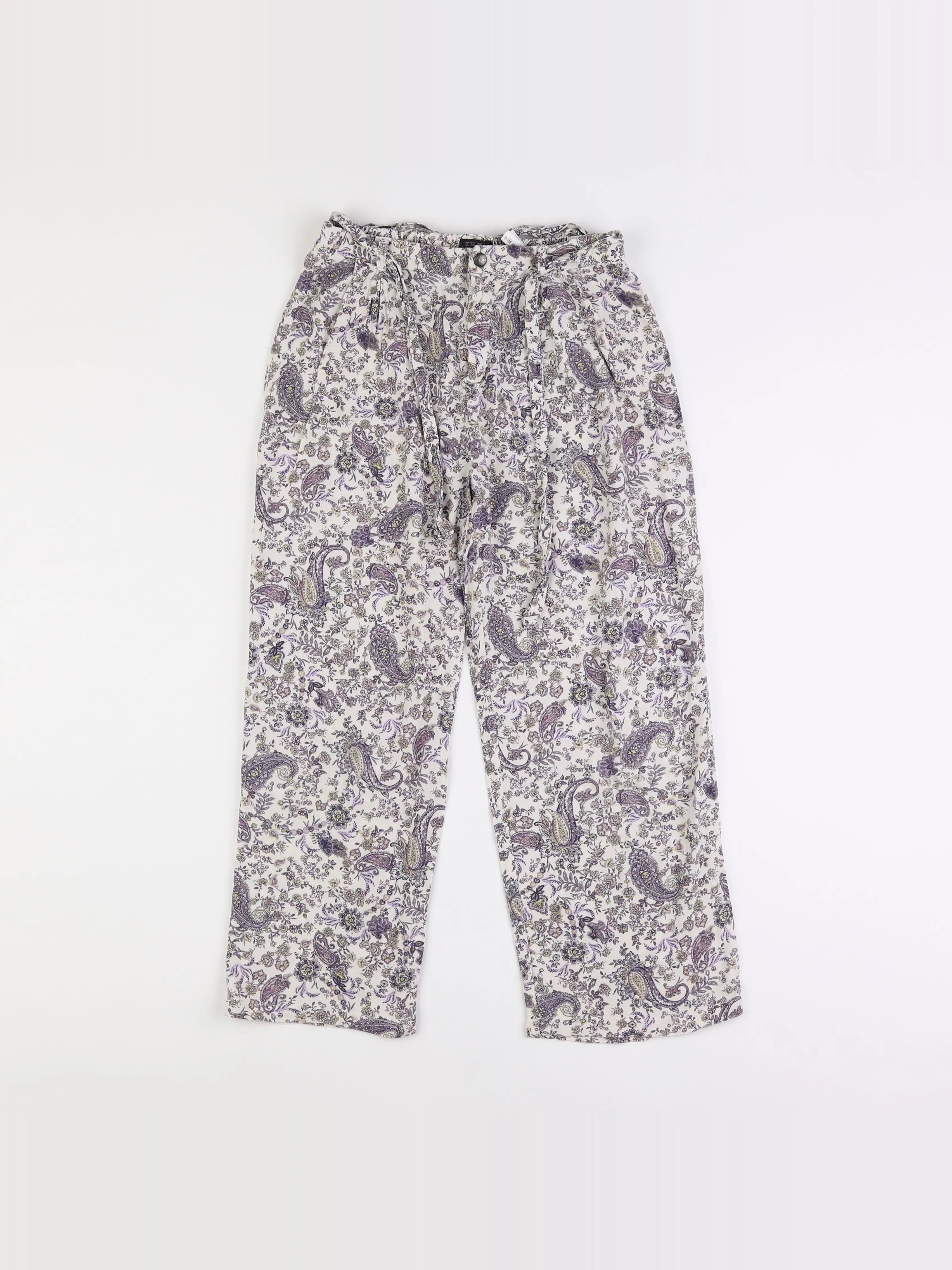 IKKS - sarouel violet, blanc - 12 ans