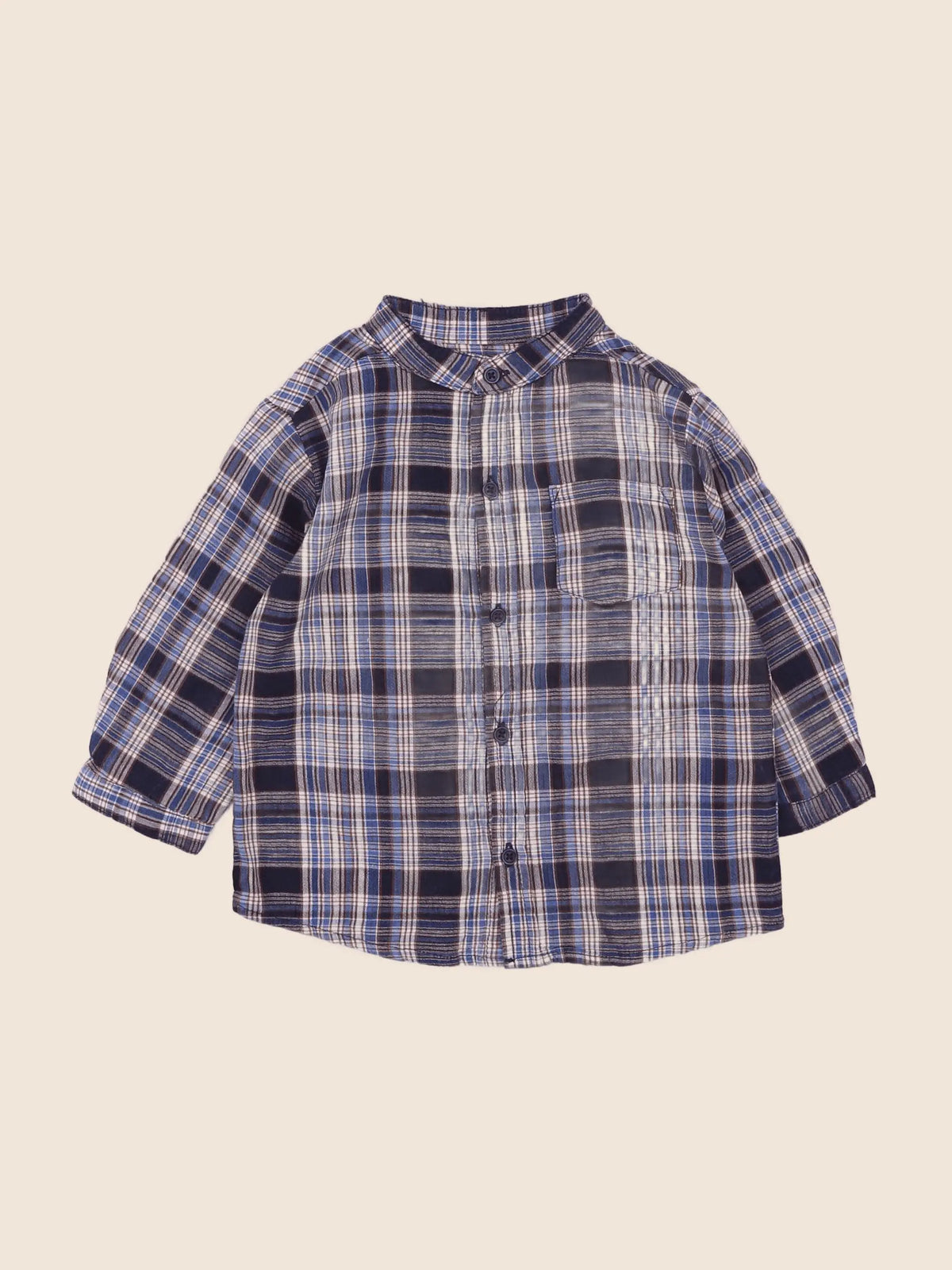 Boutchou - chemise bleu - 12 mois