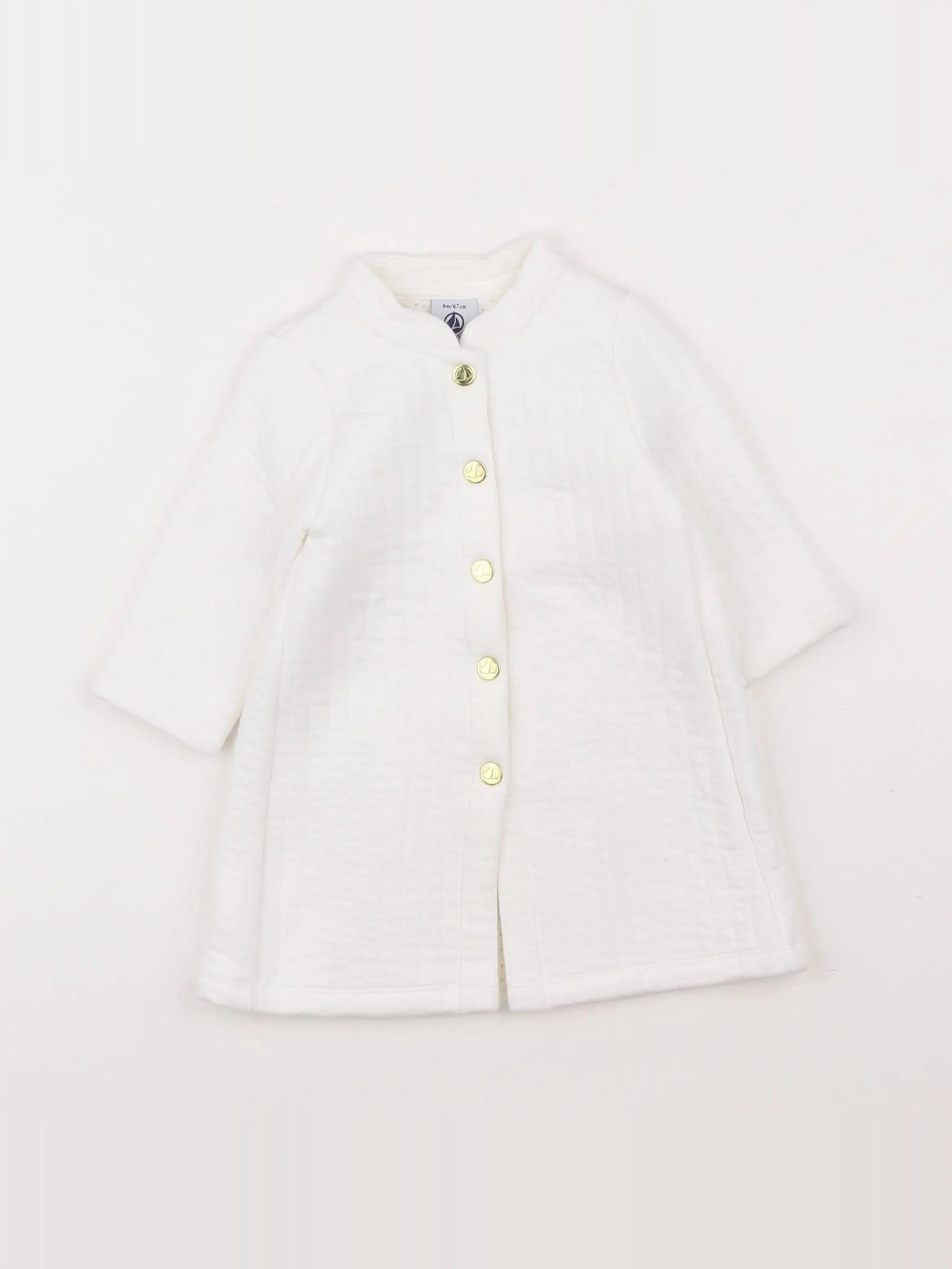 Petit Bateau - veste blanc - 6 mois