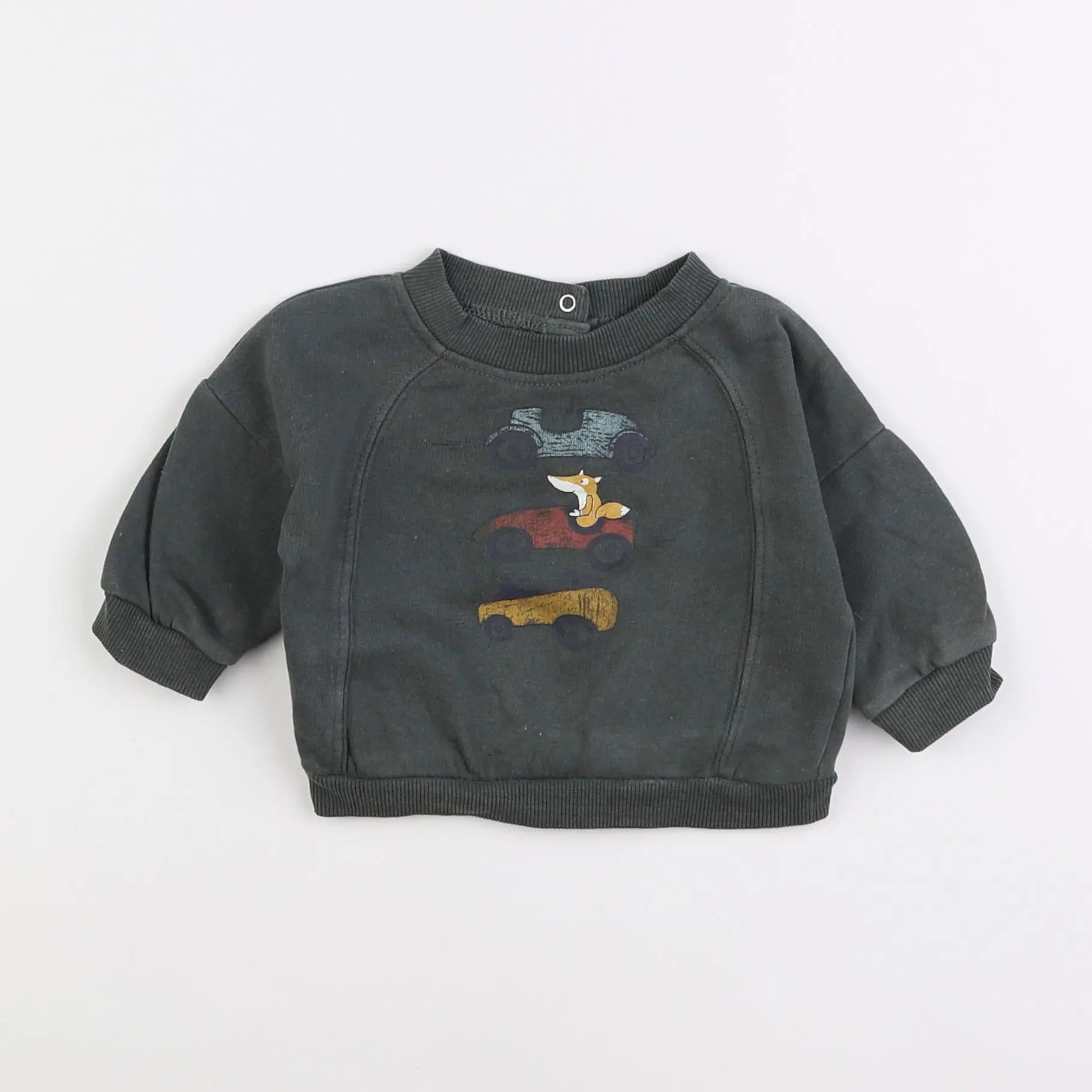 Vertbaudet - sweat vert - 6 mois