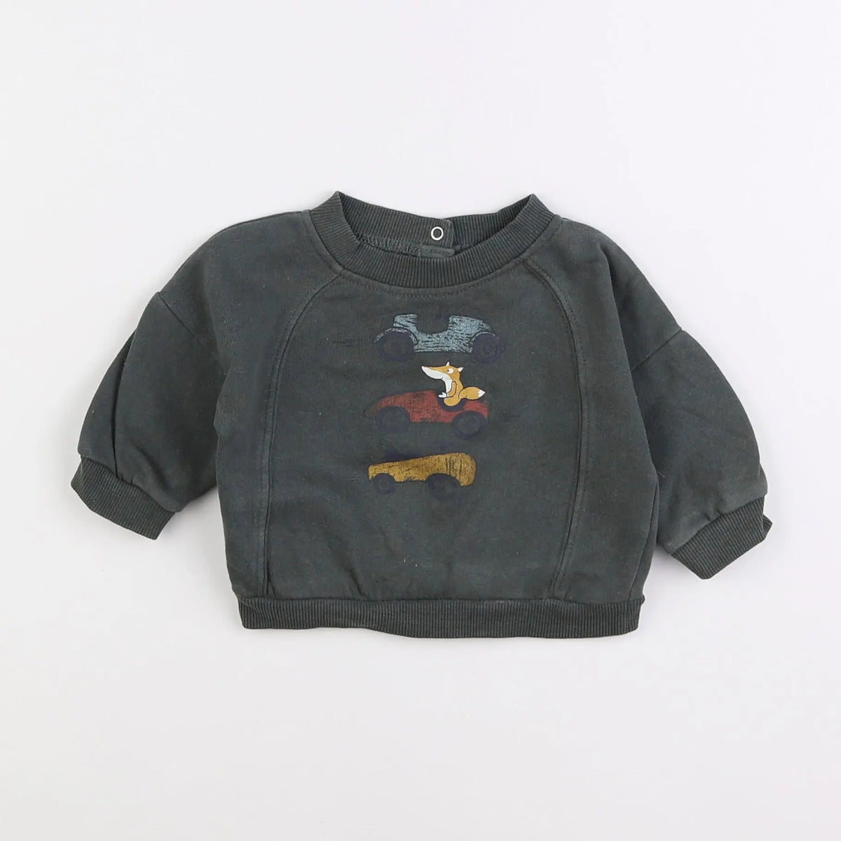 Vertbaudet - sweat vert - 6 mois
