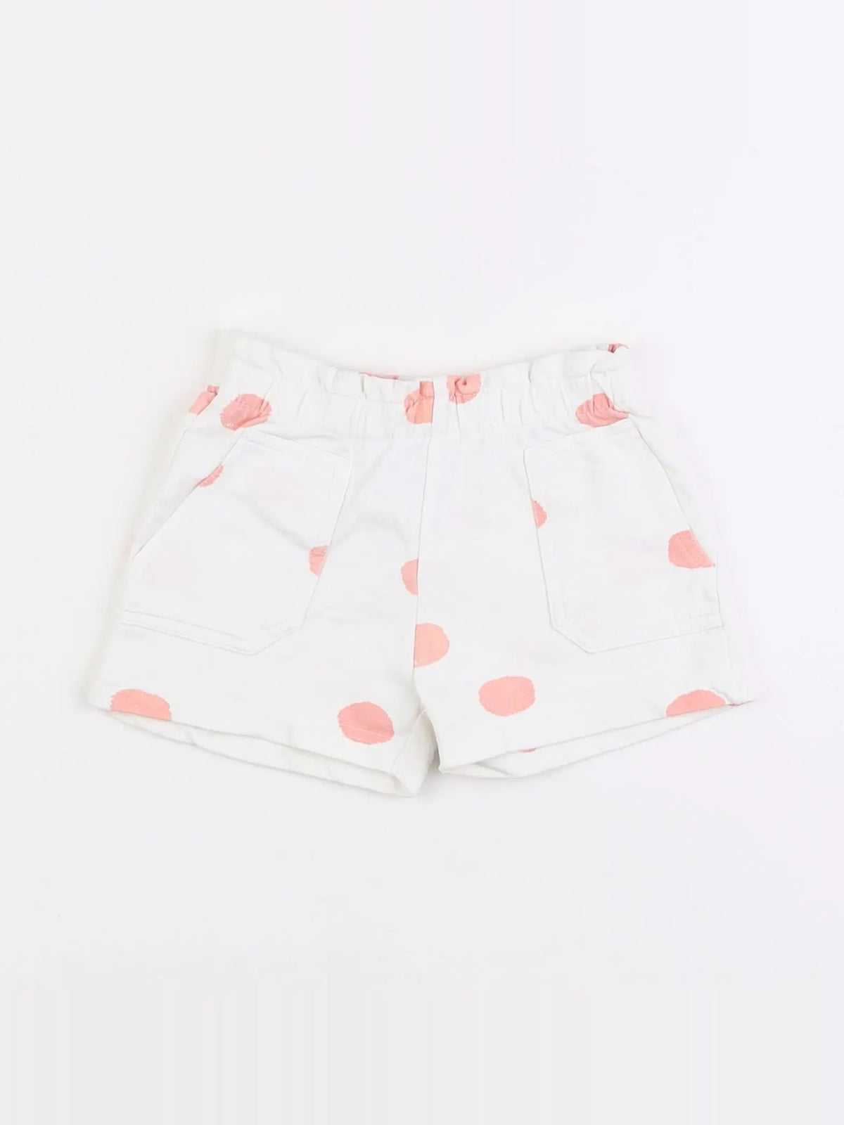 La Redoute - short blanc, rose - 18 mois