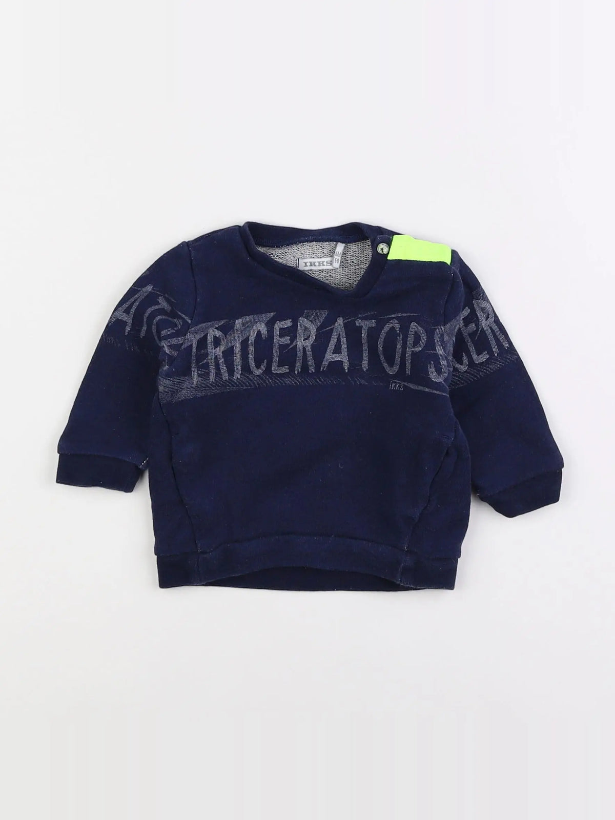 IKKS - sweat bleu - 6 mois