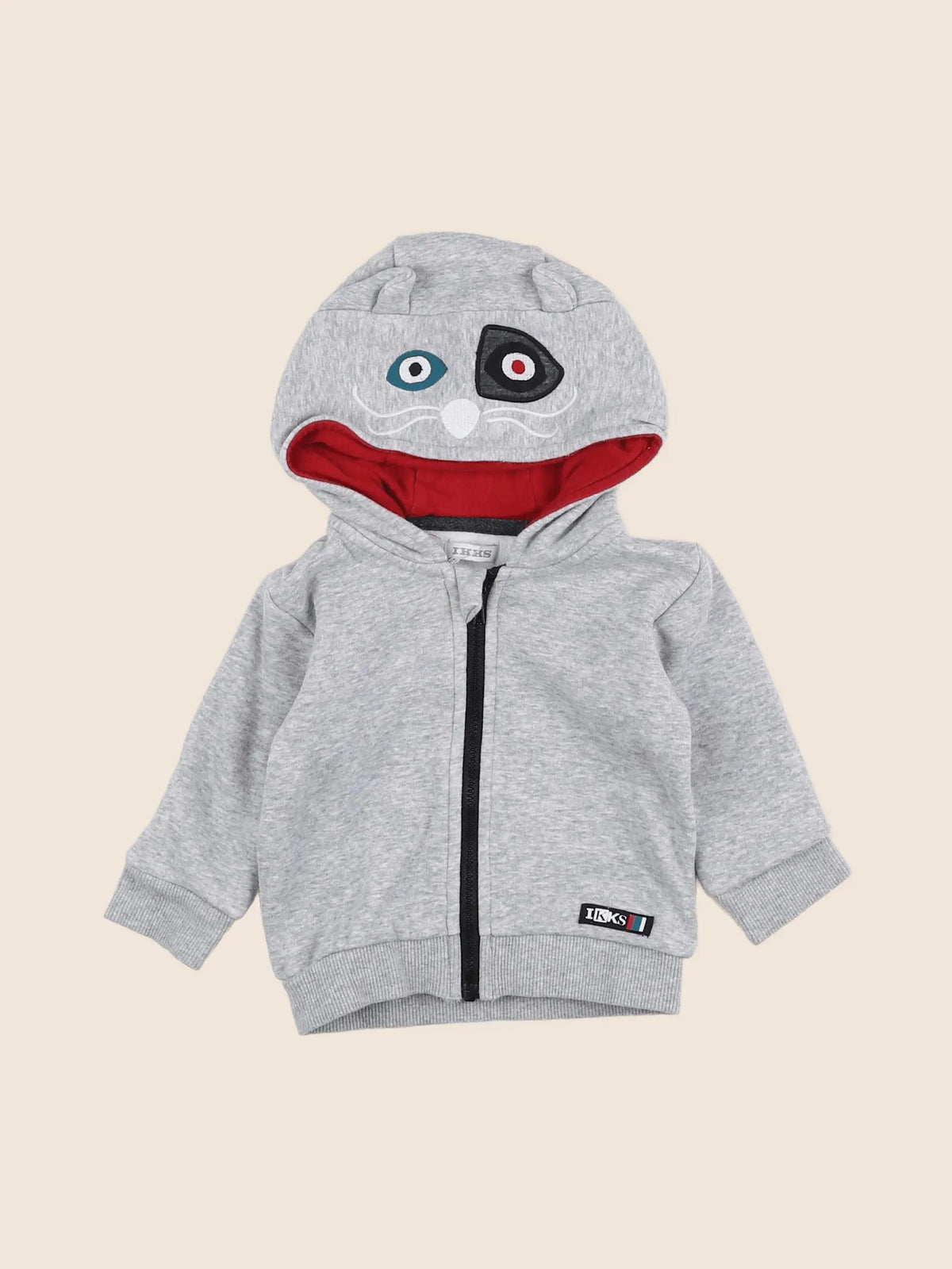 IKKS - sweat gris - 6 mois