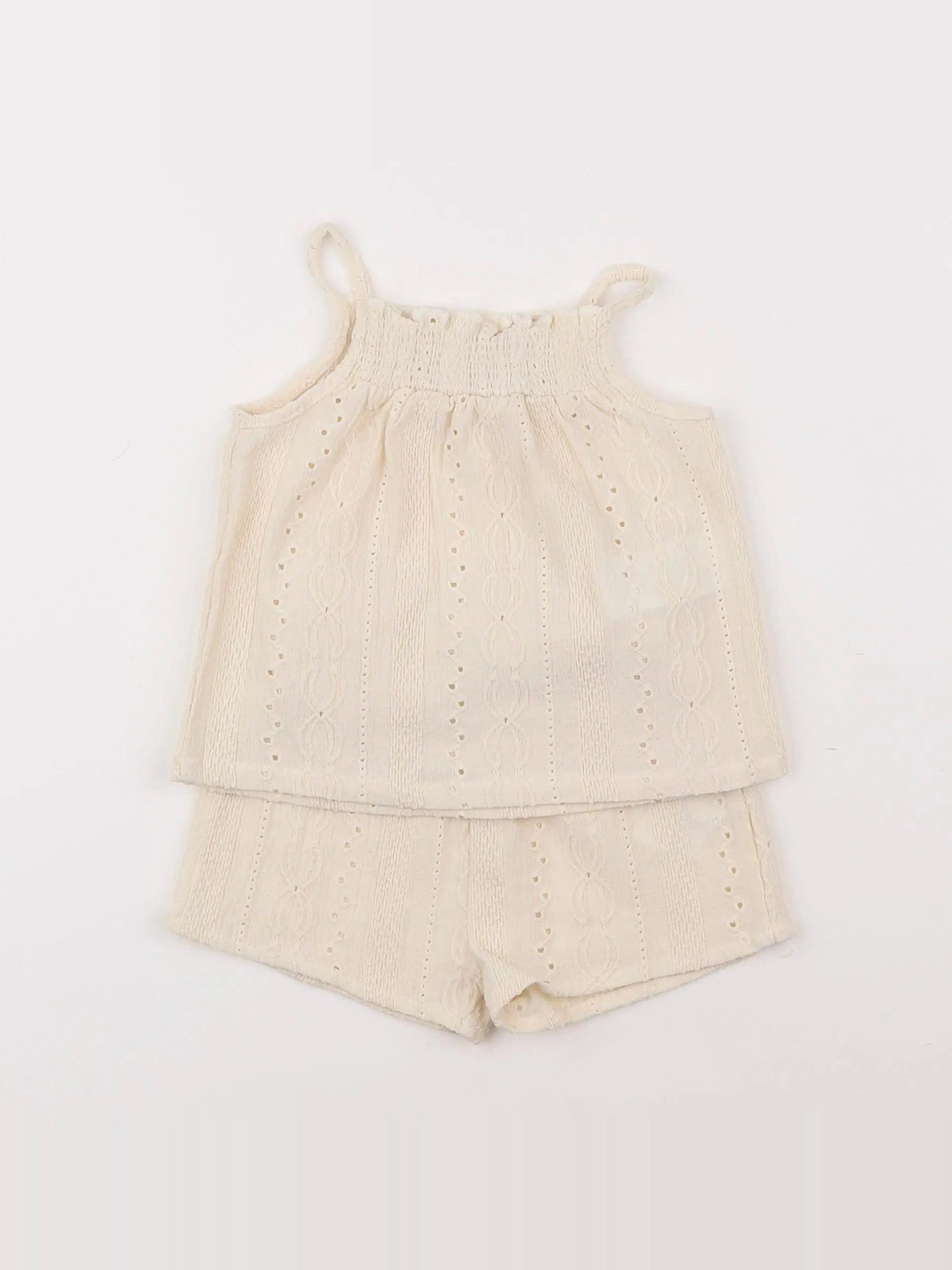 Vertbaudet - ensemble beige - 3 mois