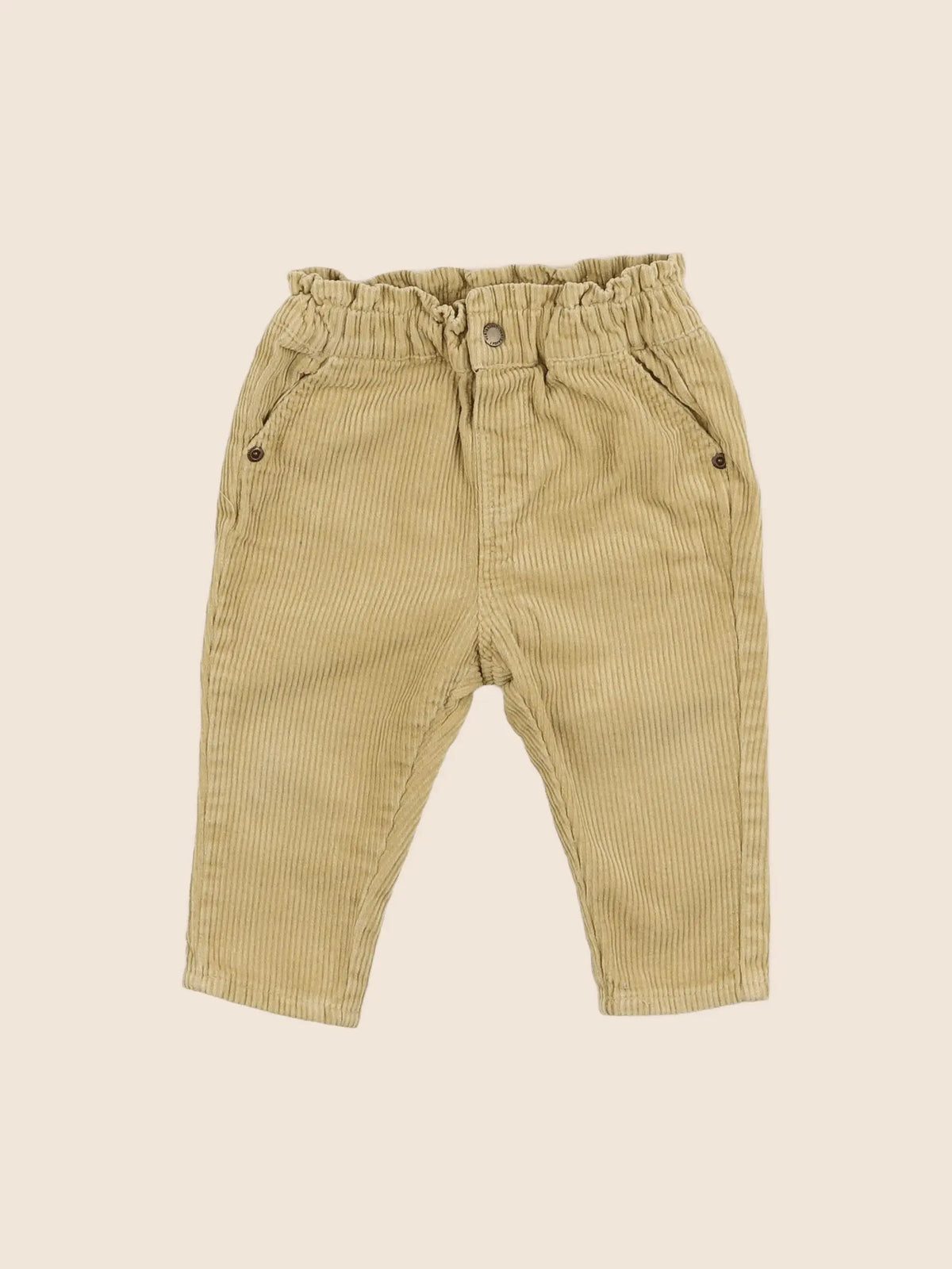 Vertbaudet - pantalon jaune - 12 mois