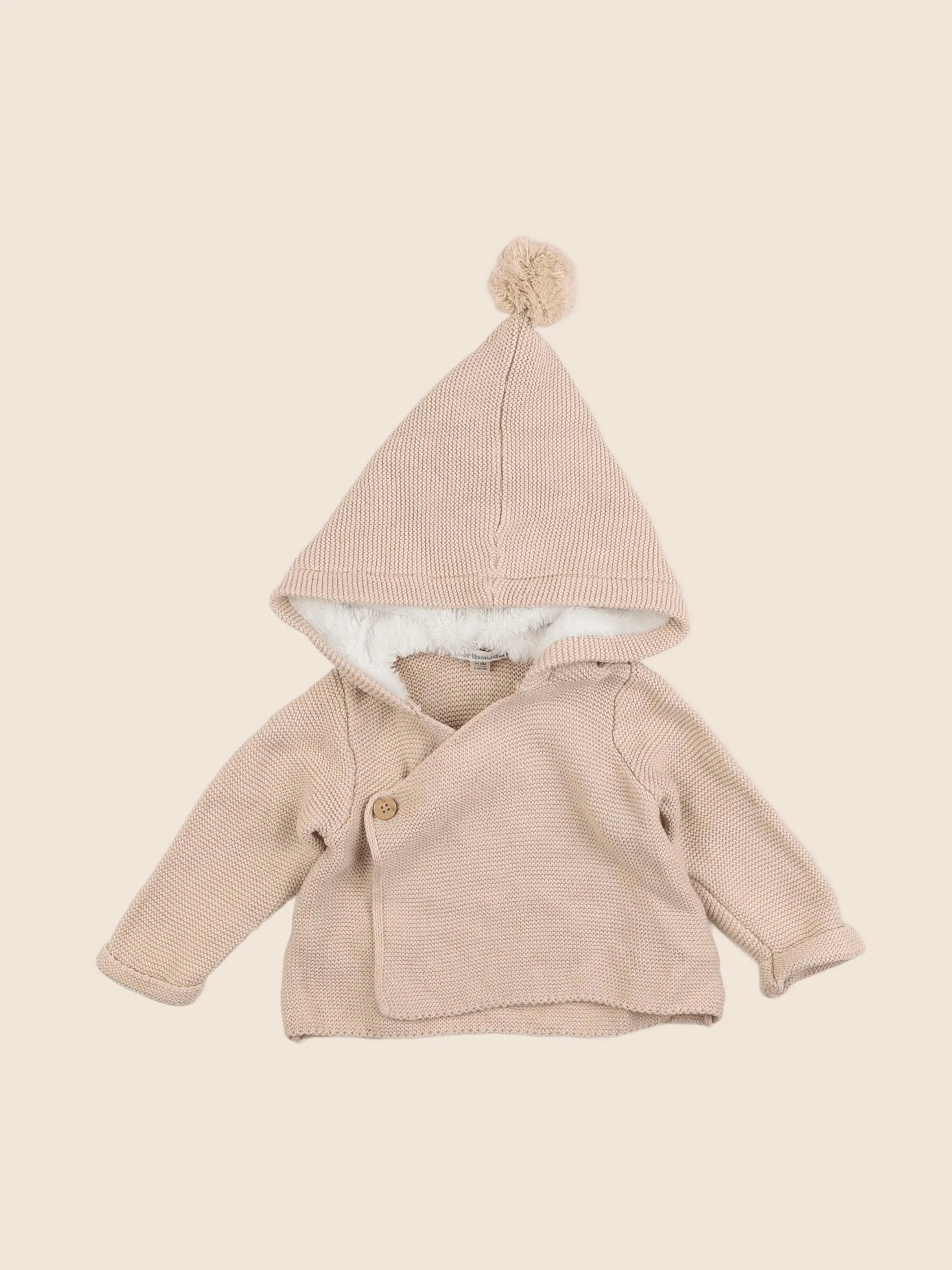 Vertbaudet - veste marron - 9 mois