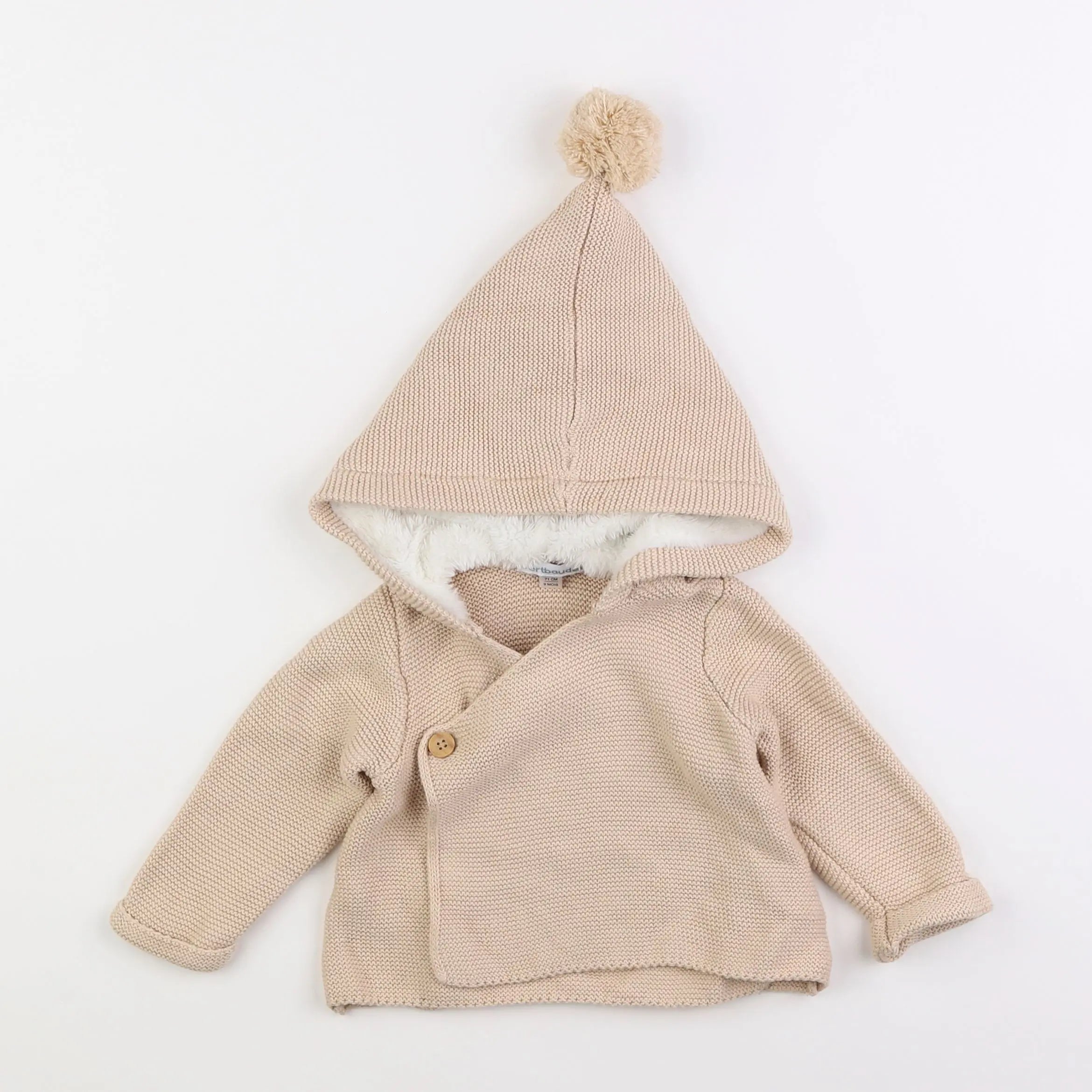 Vertbaudet - veste marron - 9 mois