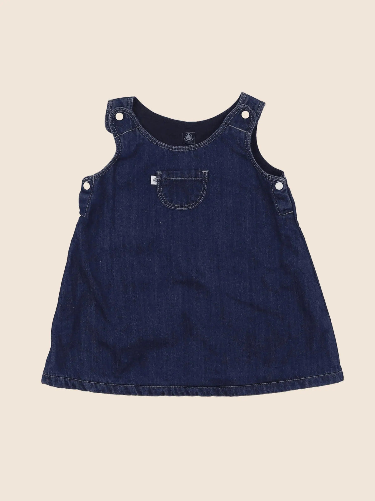 Petit Bateau - robe bleu - 6 mois