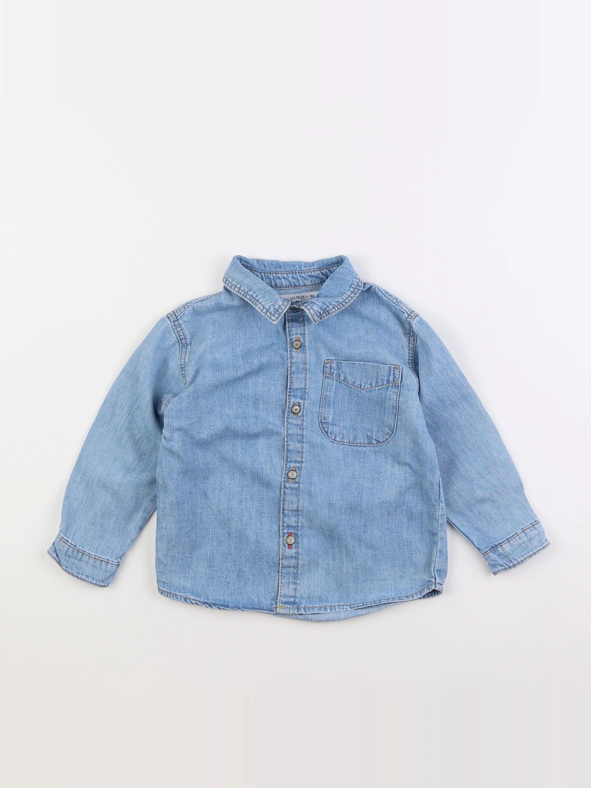 Zara - chemise bleu - 18 mois à 2 ans