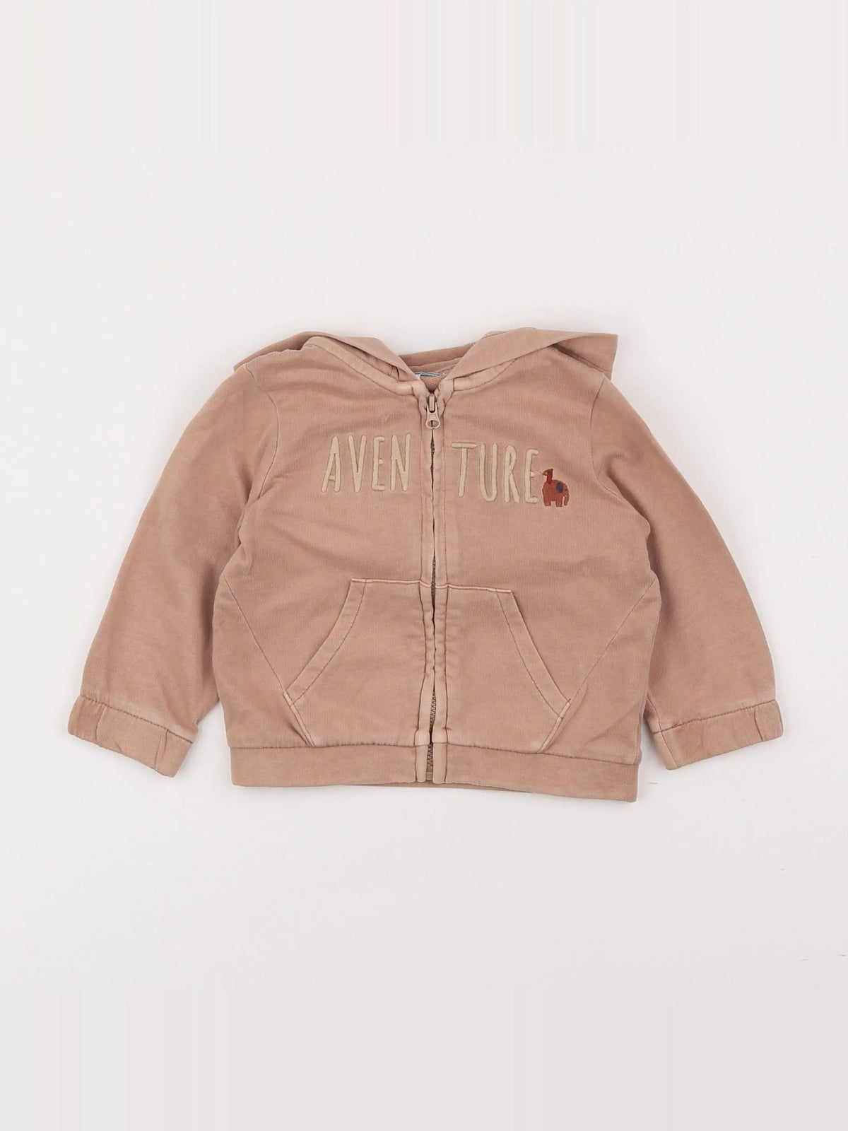 Vertbaudet - sweat beige - 6 mois