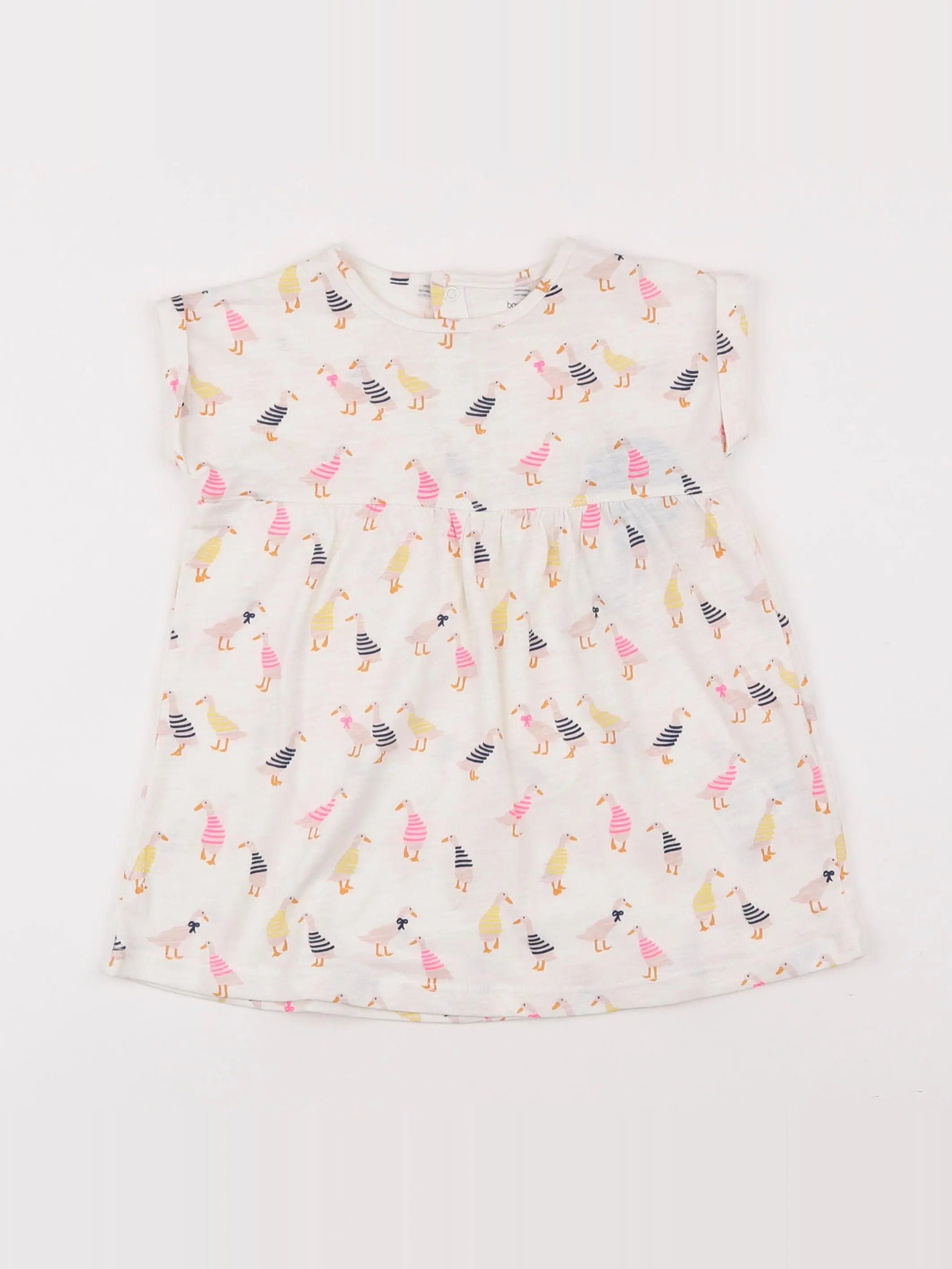 Monoprix - robe beige - 12 mois