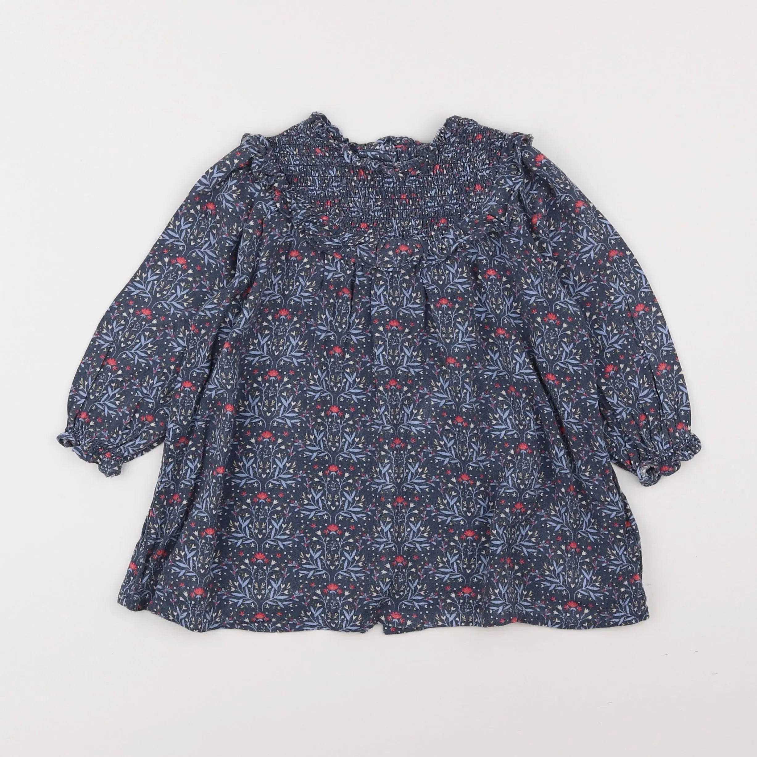 Vertbaudet - robe bleu - 18 mois