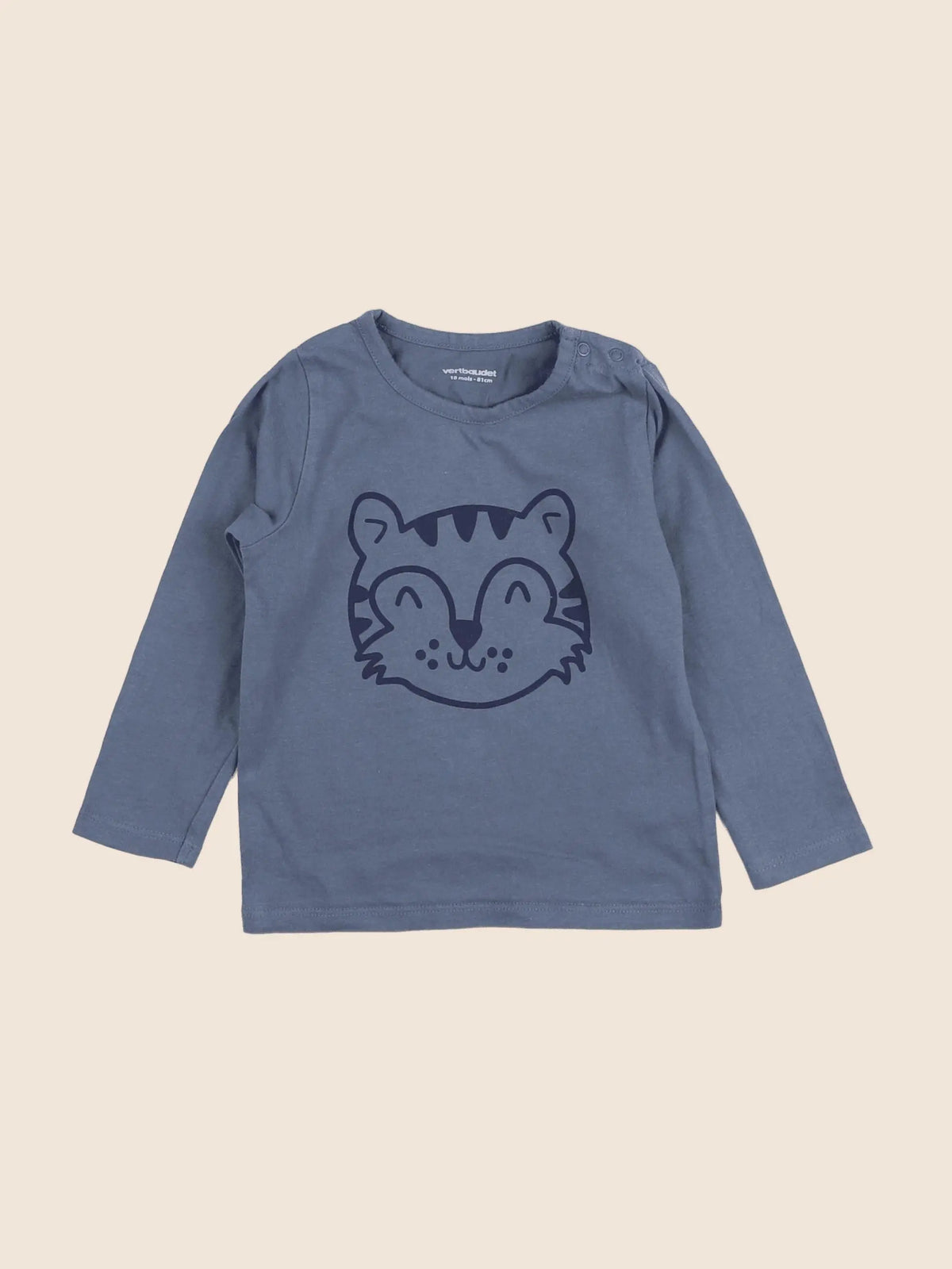 Vertbaudet - tee-shirt bleu - 18 mois