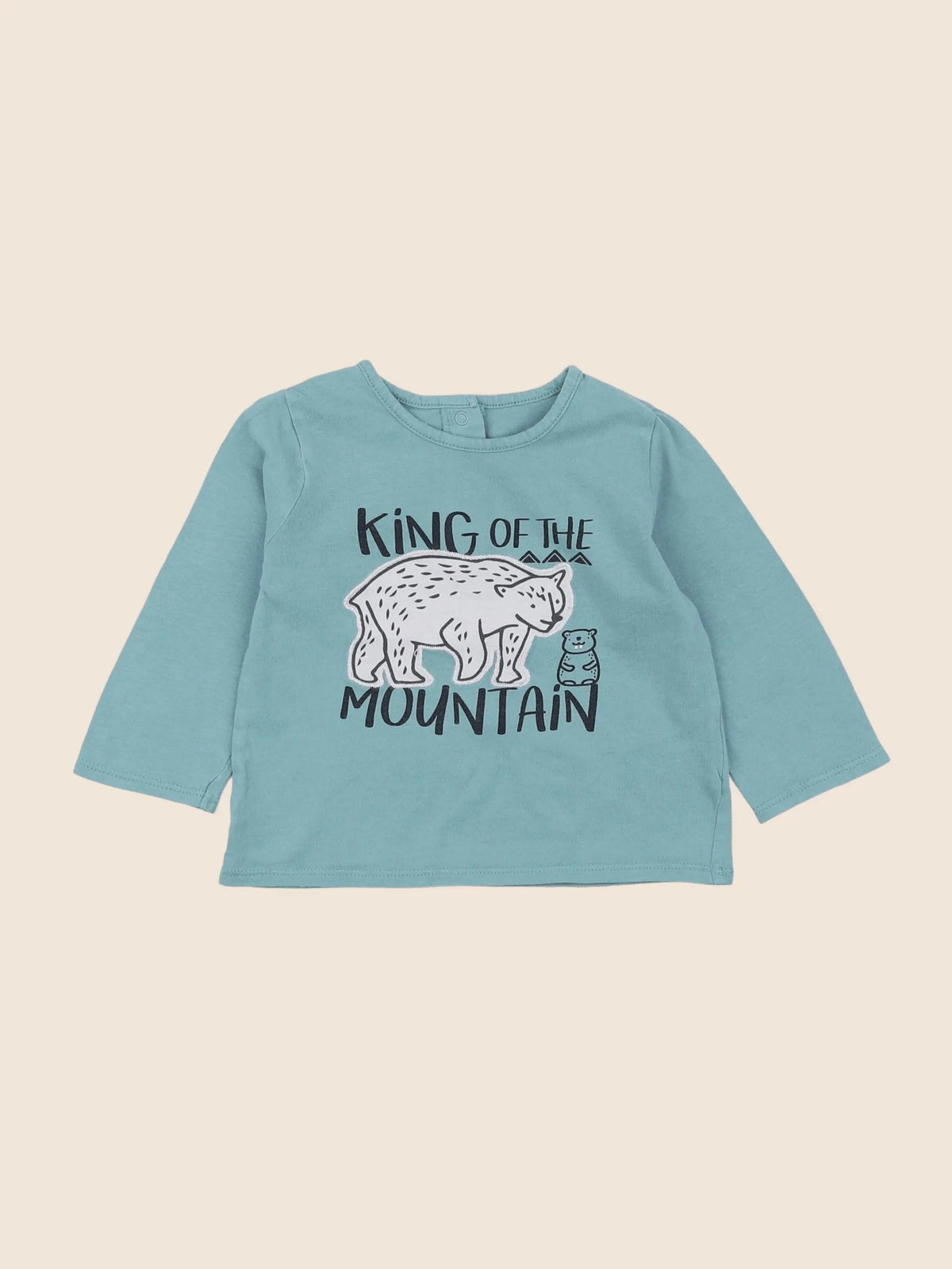 Vertbaudet - tee-shirt bleu - 12 mois
