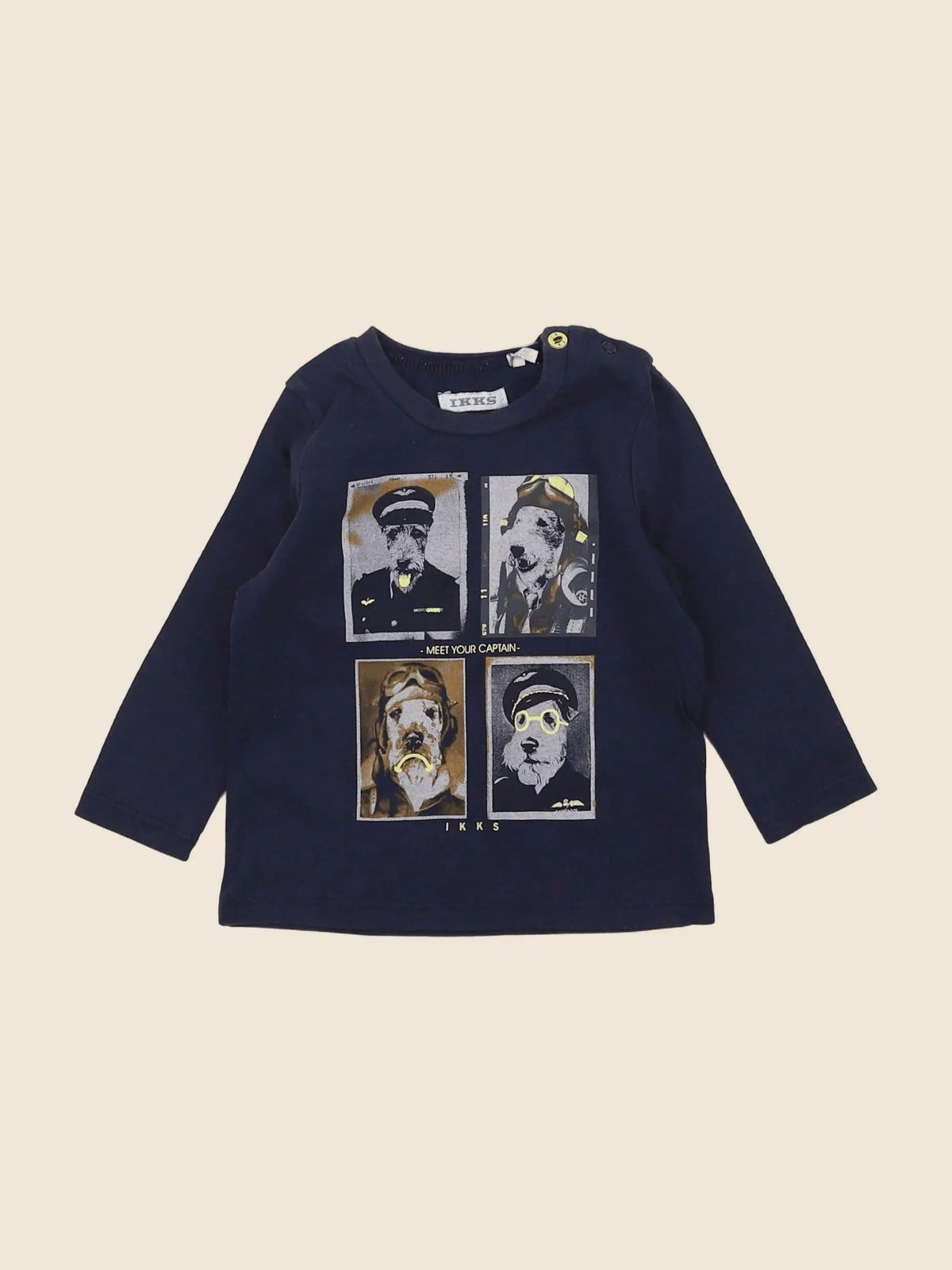 IKKS - tee-shirt bleu - 6 mois