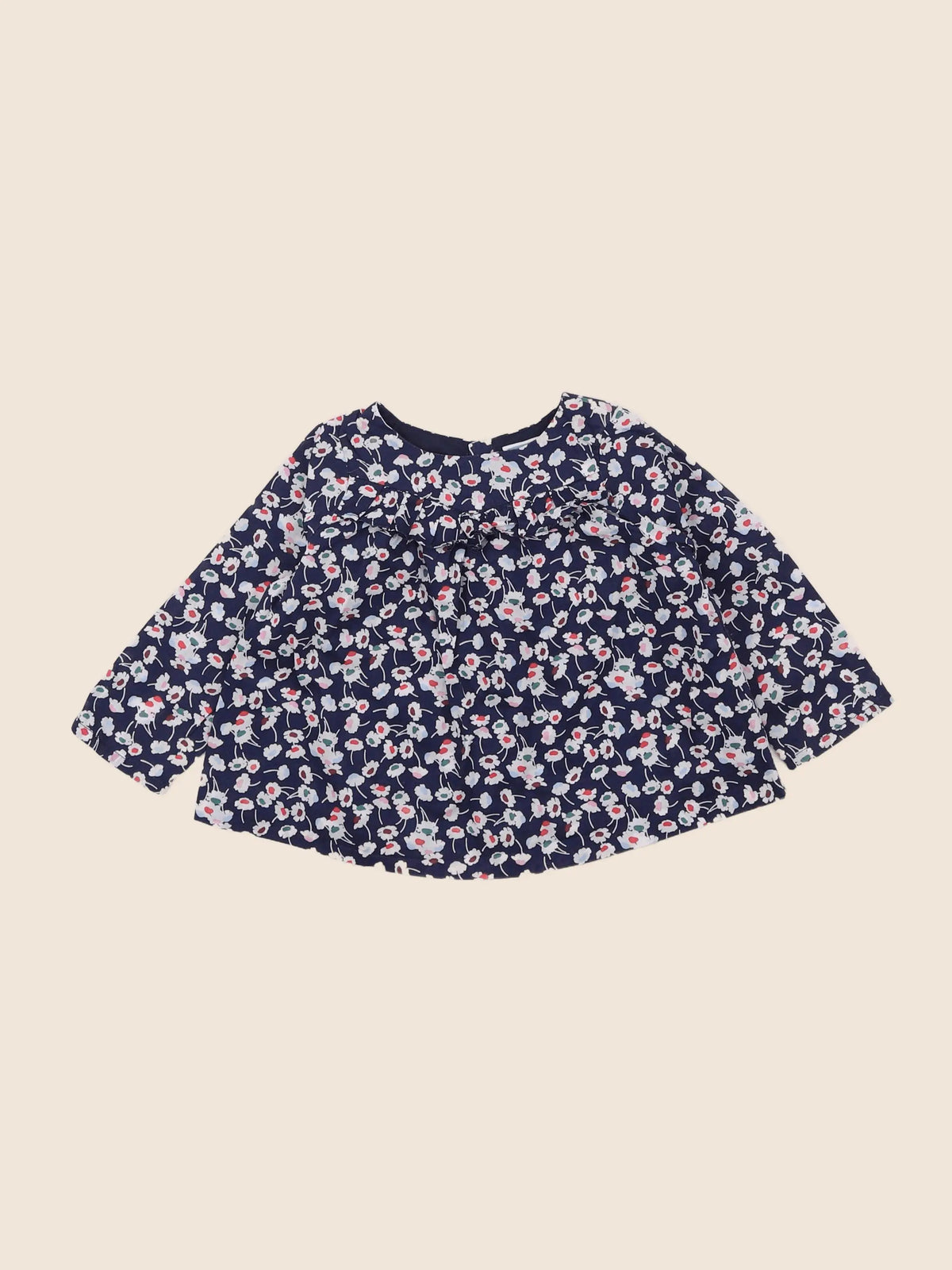 Jacadi - blouse liberty bleu - 12 mois
