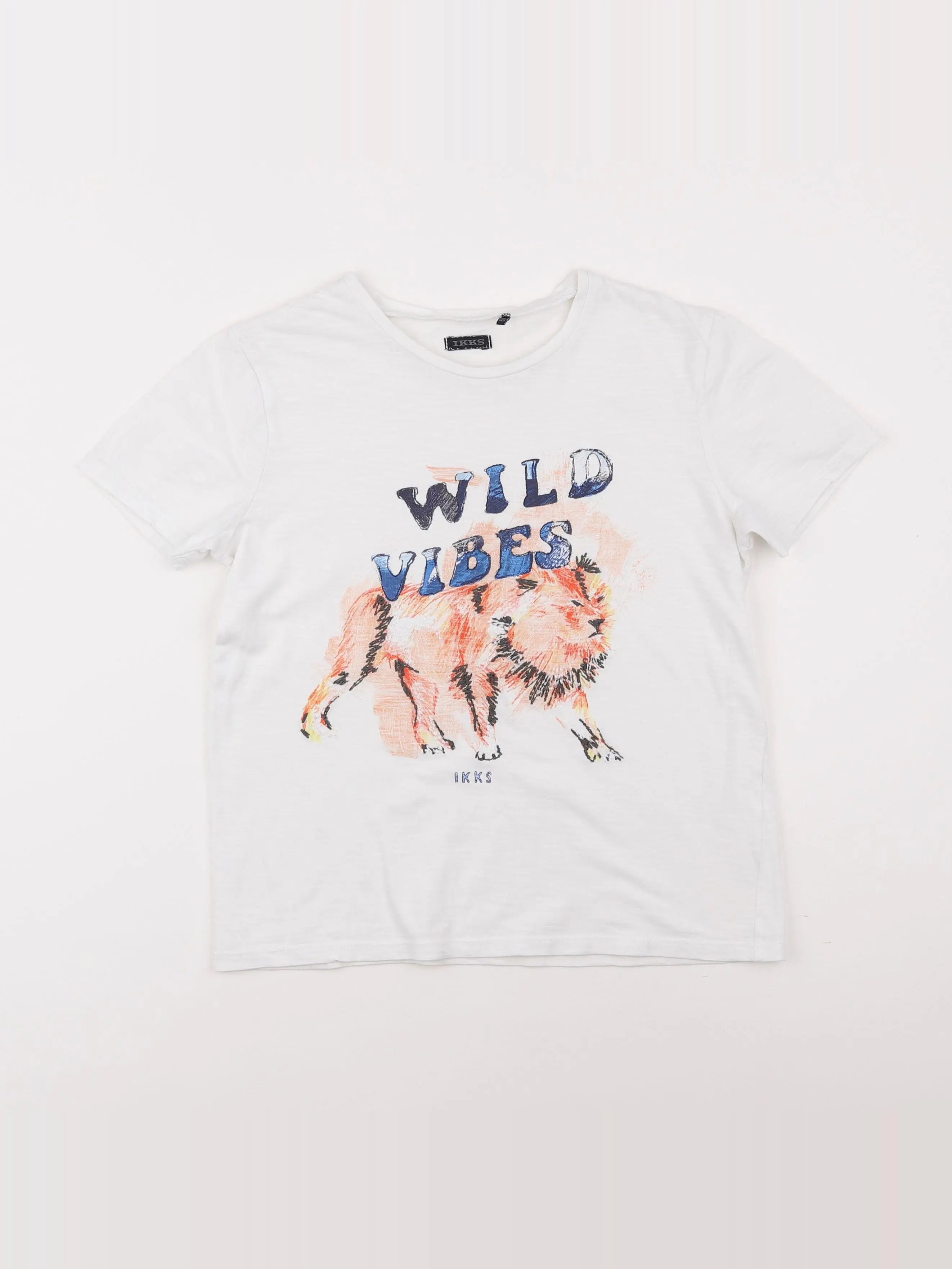 IKKS - tee-shirt blanc - 10 ans