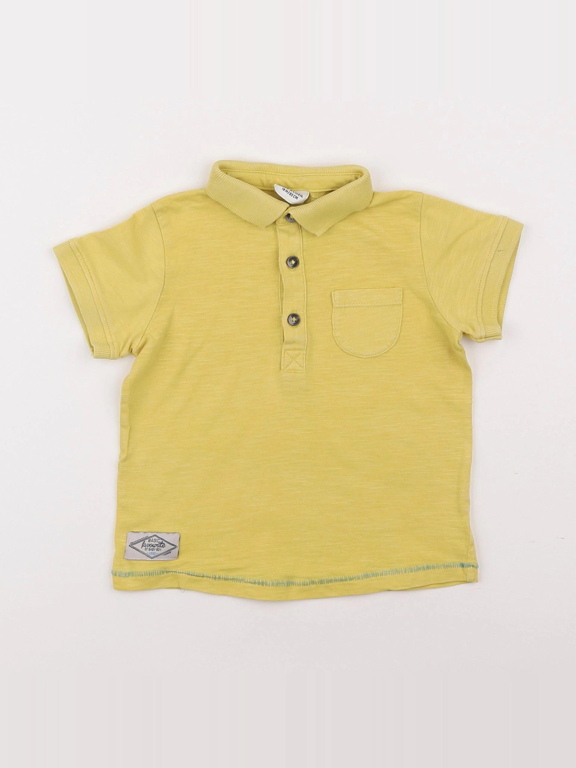 Tape à l'oeil - polo jaune - 18 mois